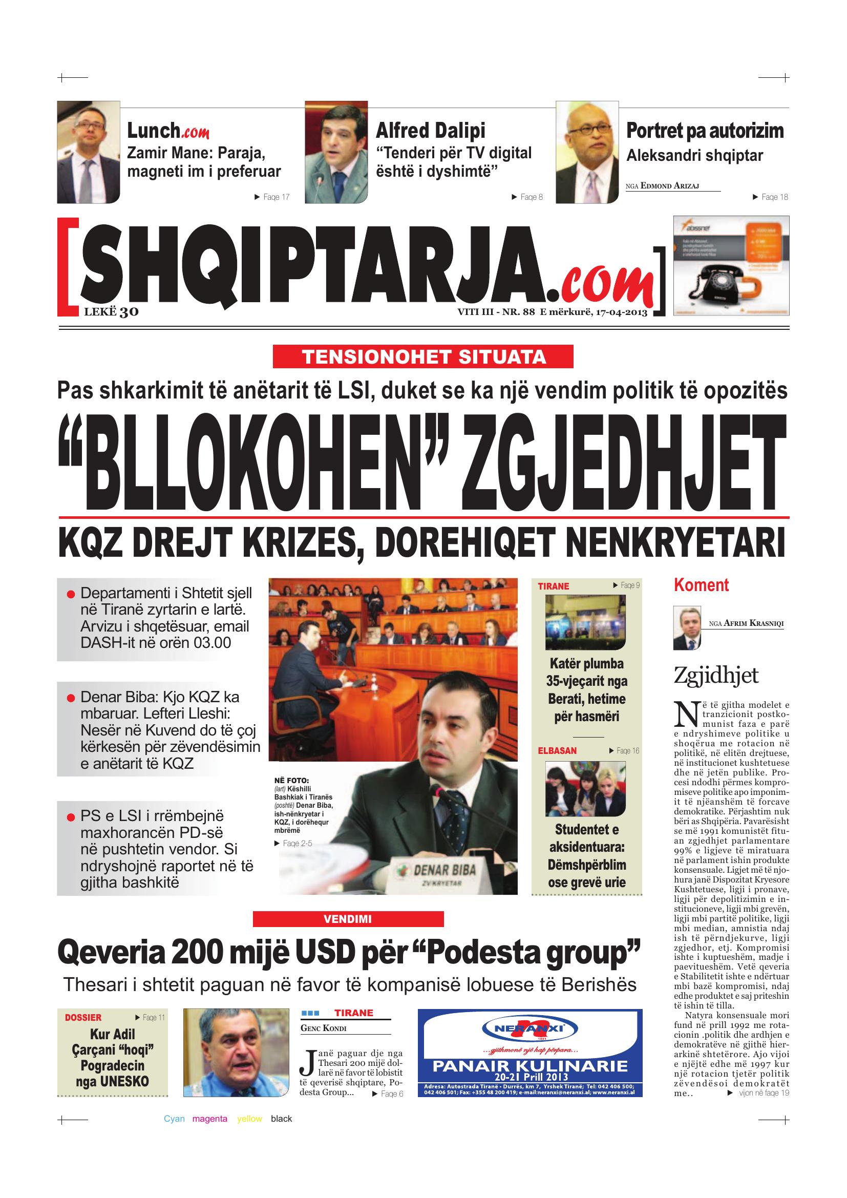 Shqiptarja.com 2013-04-17