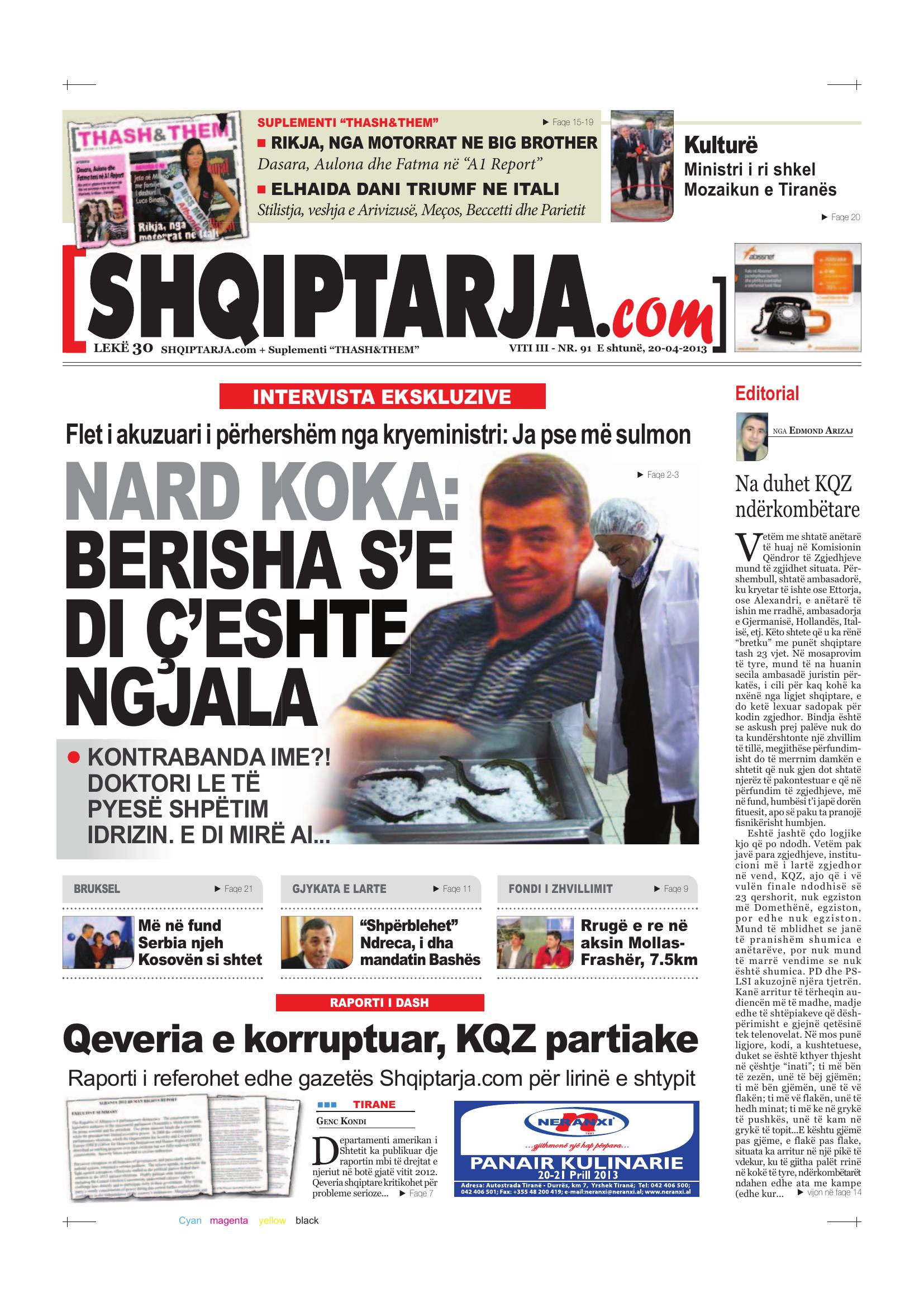 Shqiptarja.com 2013-04-20