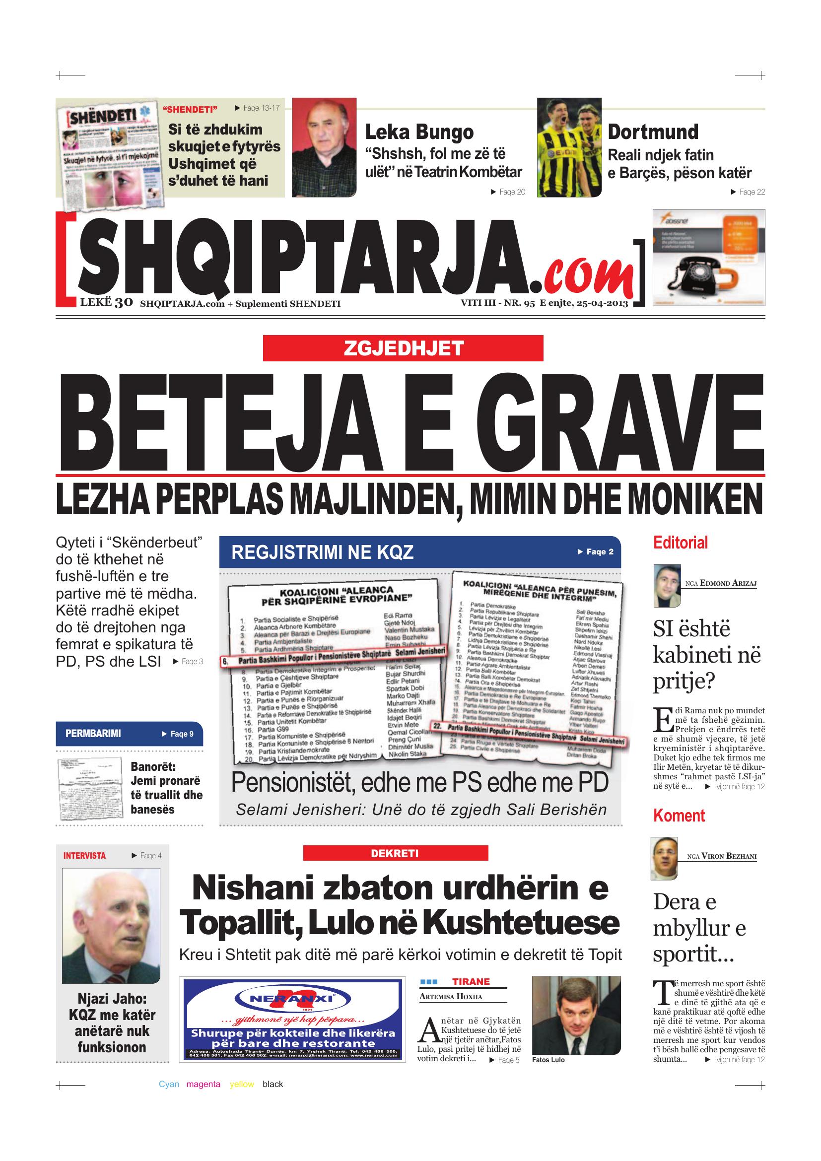 Shqiptarja.com 2013-04-25