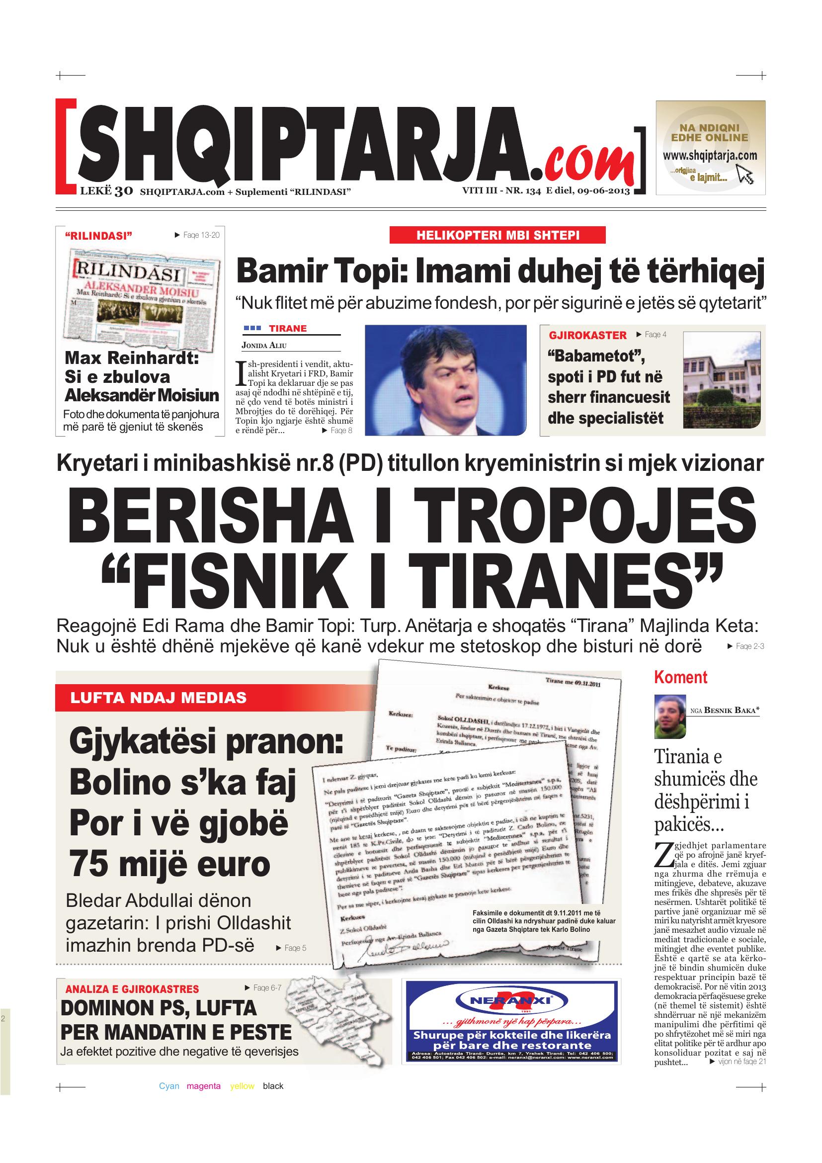 Shqiptarja.com 2013-06-09