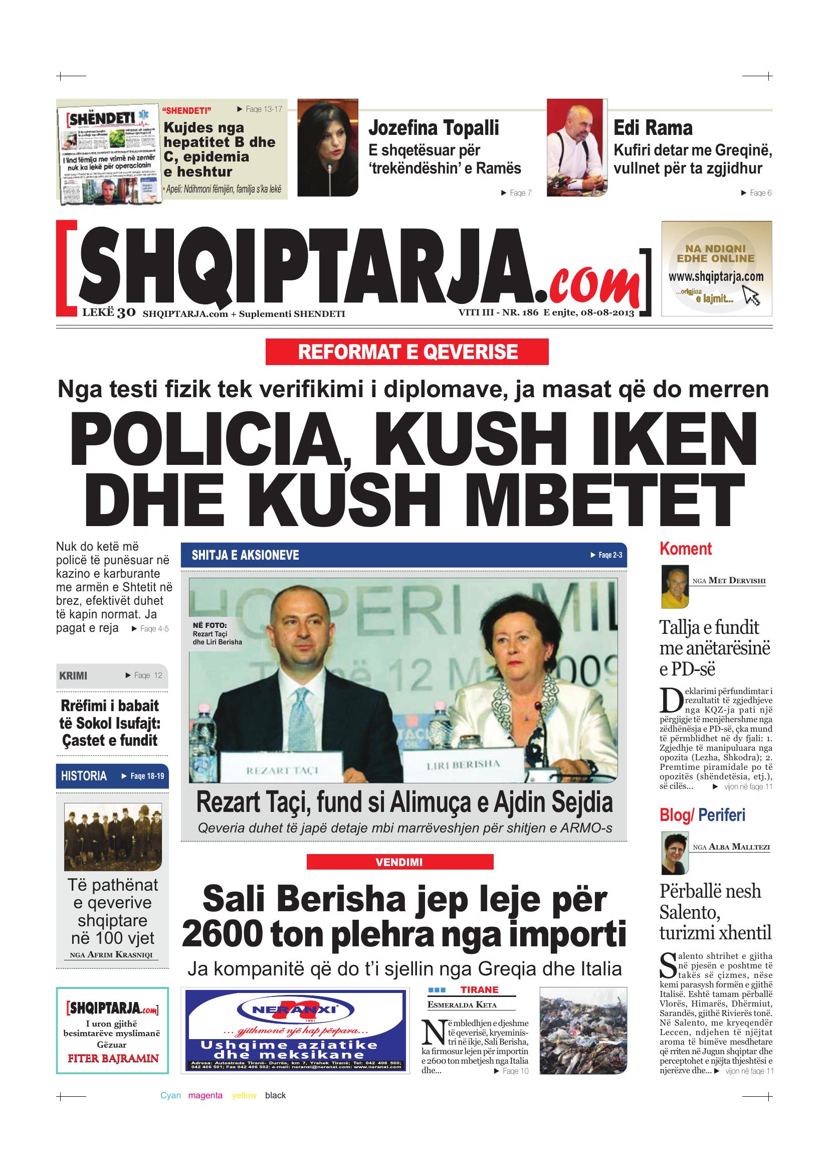 Shqiptarja.com 2013-08-08