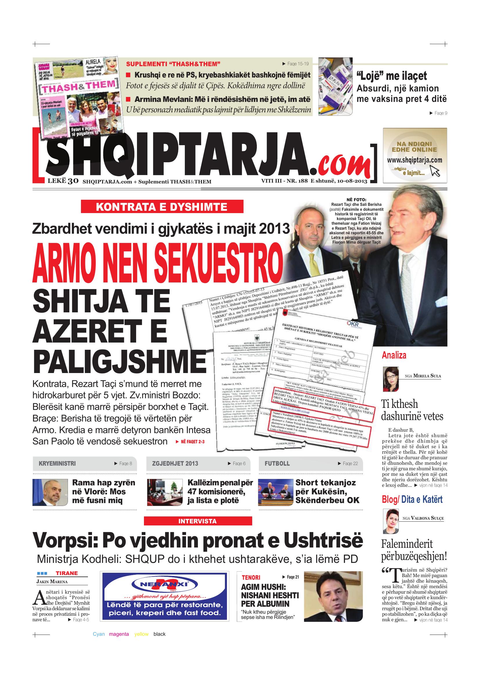 Shqiptarja.com 2013-08-10