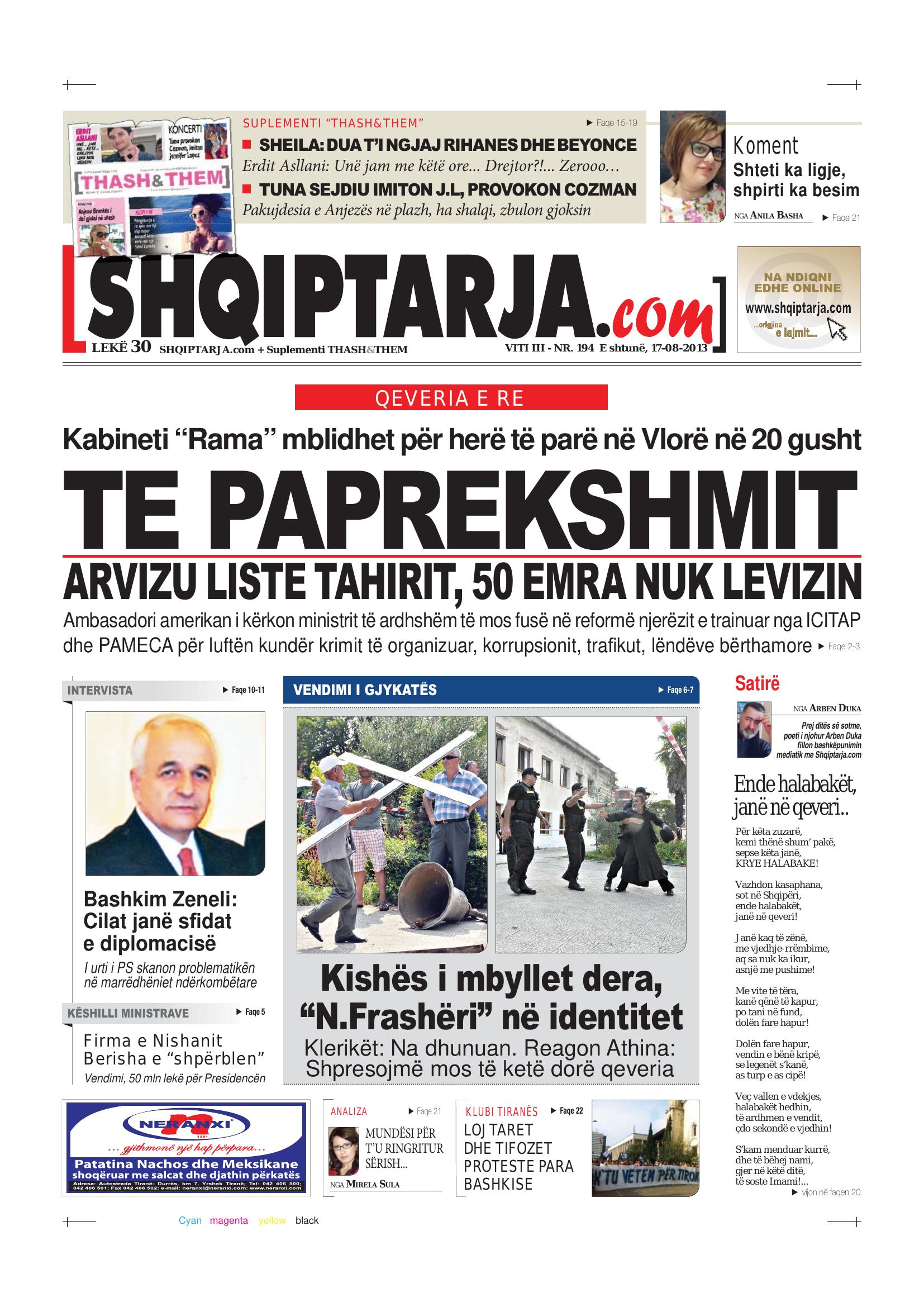 Shqiptarja.com 2013-08-17