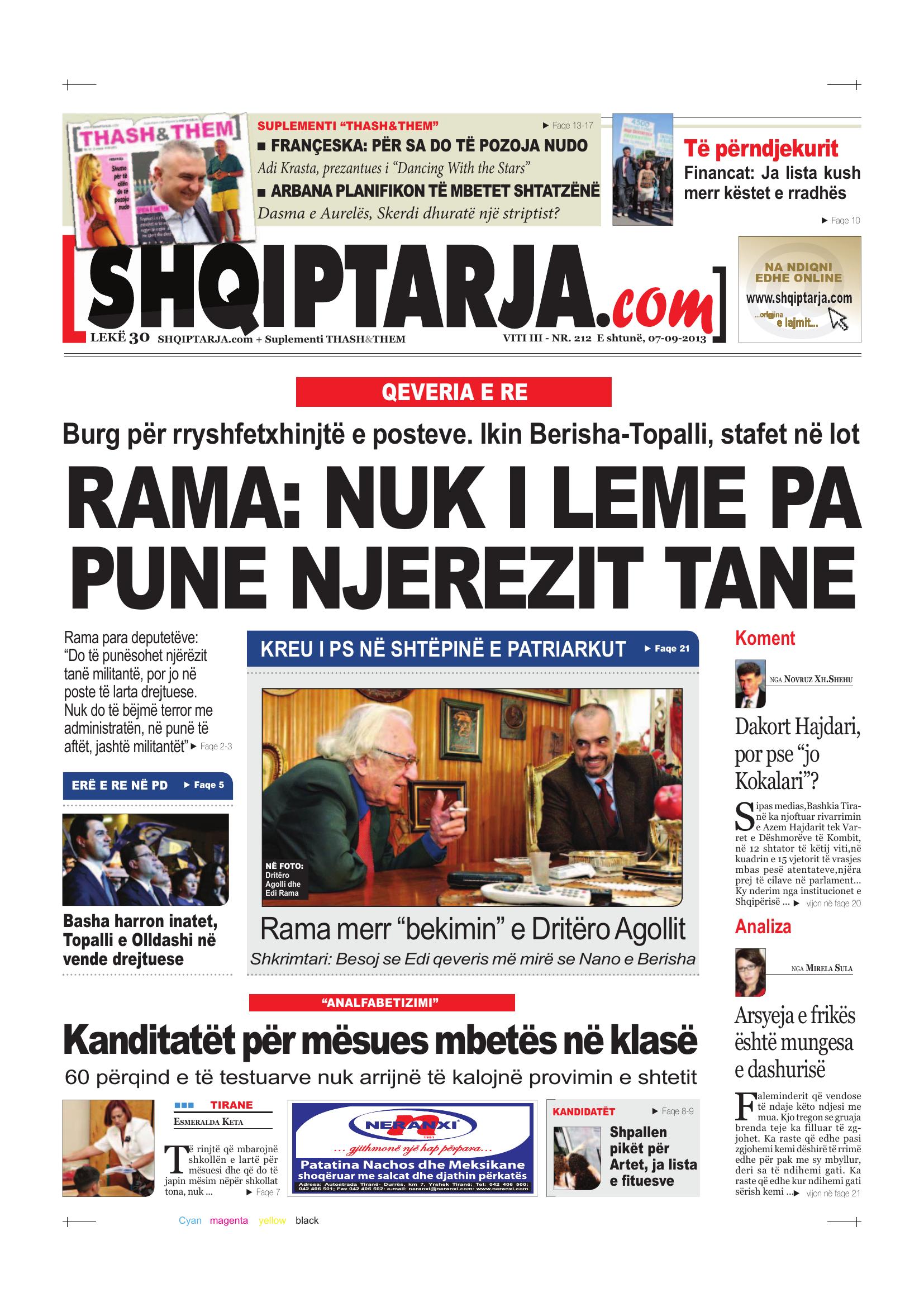 Shqiptarja.com 2013-09-07