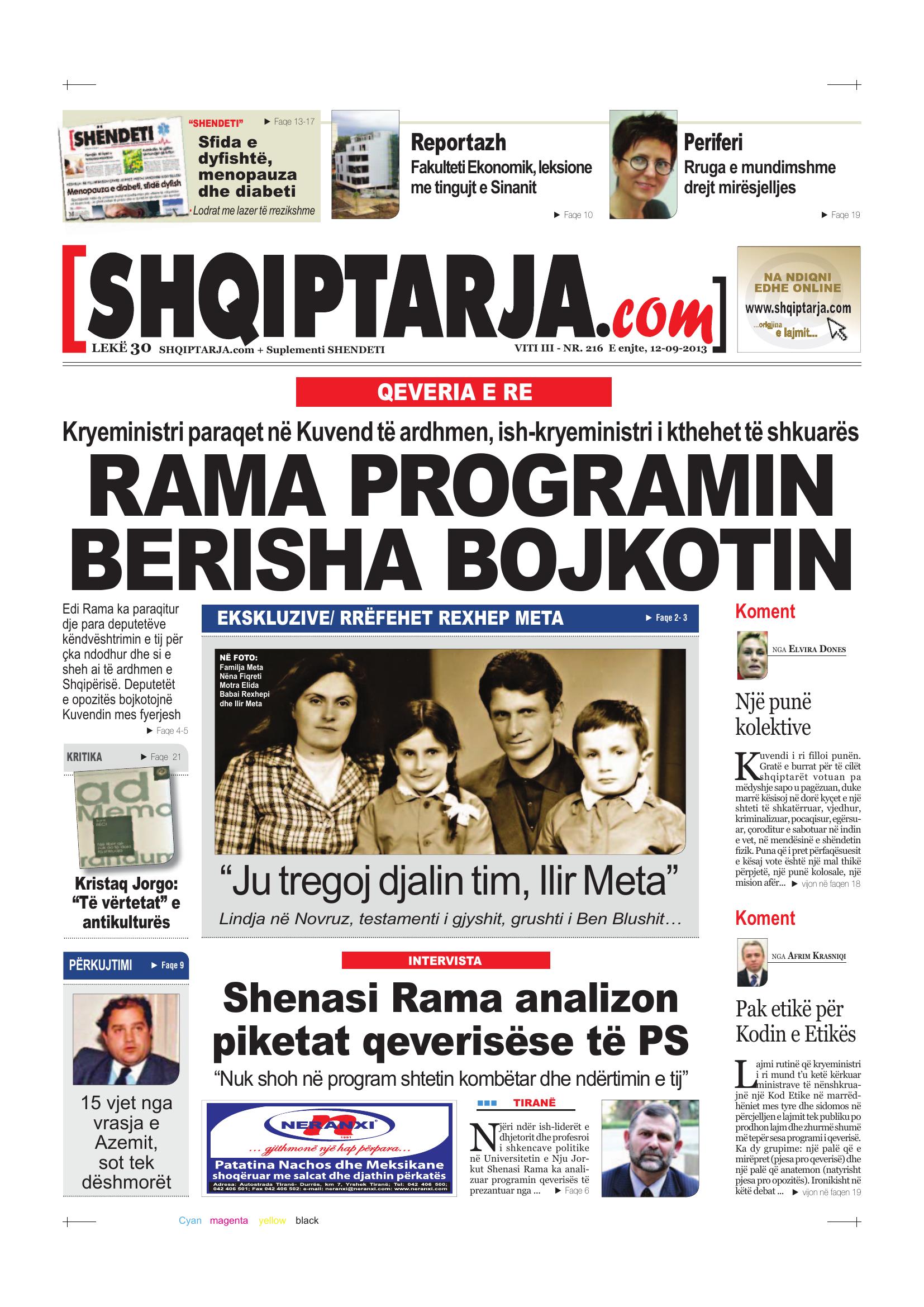 Shqiptarja.com 2013-09-12