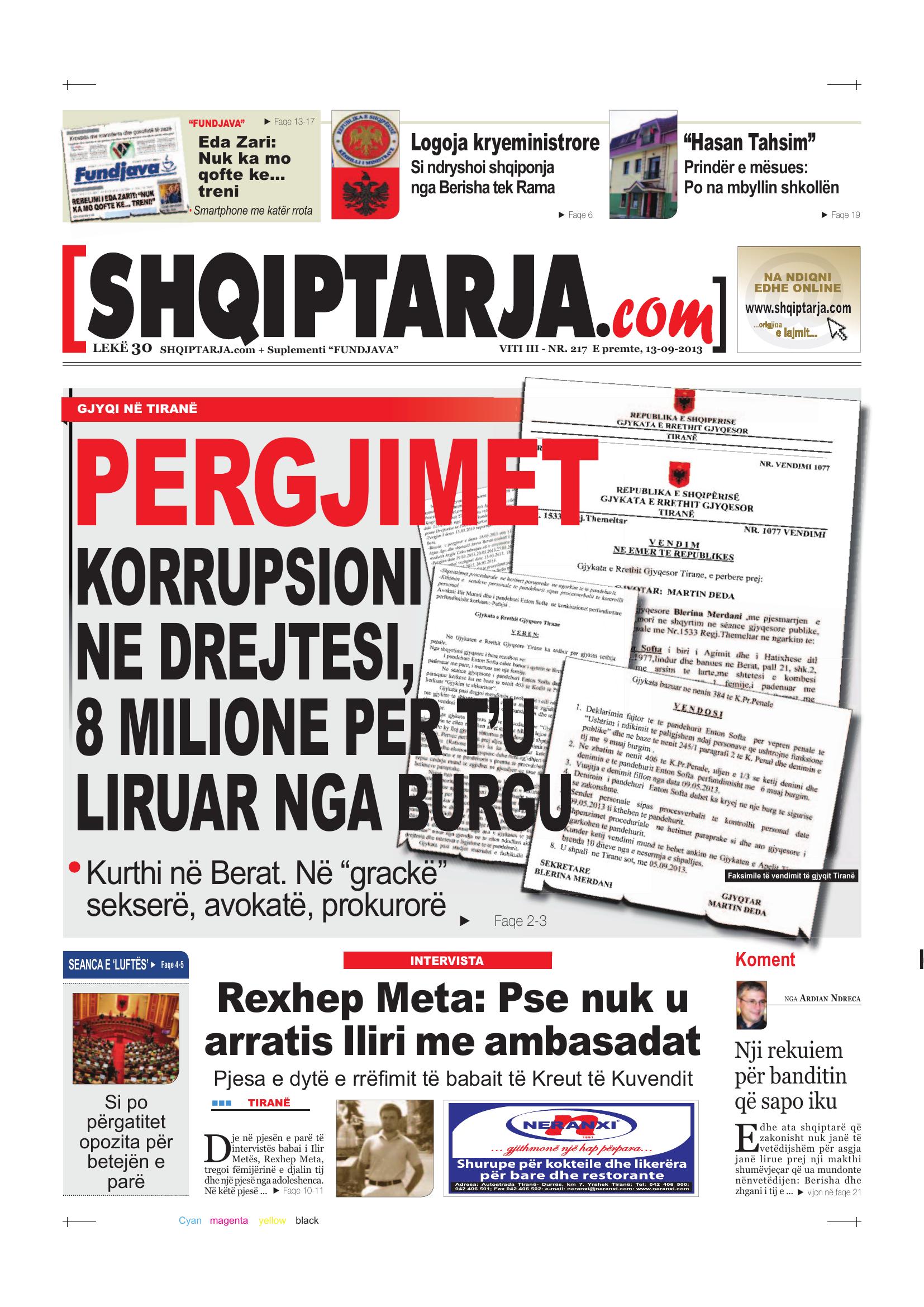 Shqiptarja.com 2013-09-13
