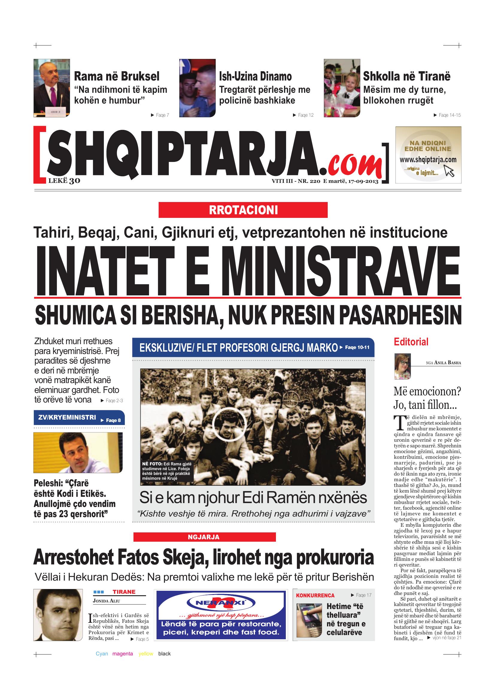 Shqiptarja.com 2013-09-17