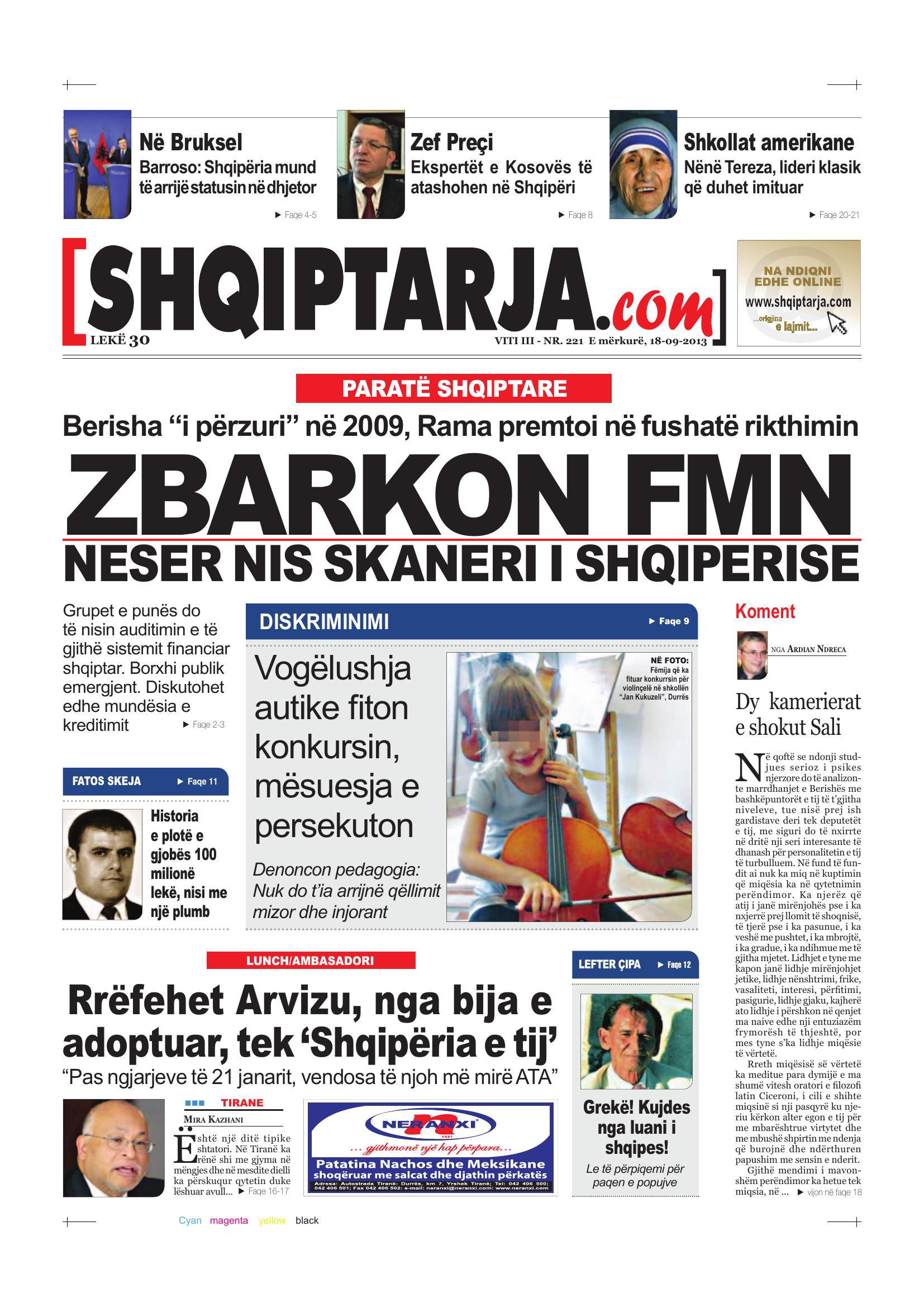 Shqiptarja.com 2013-09-18