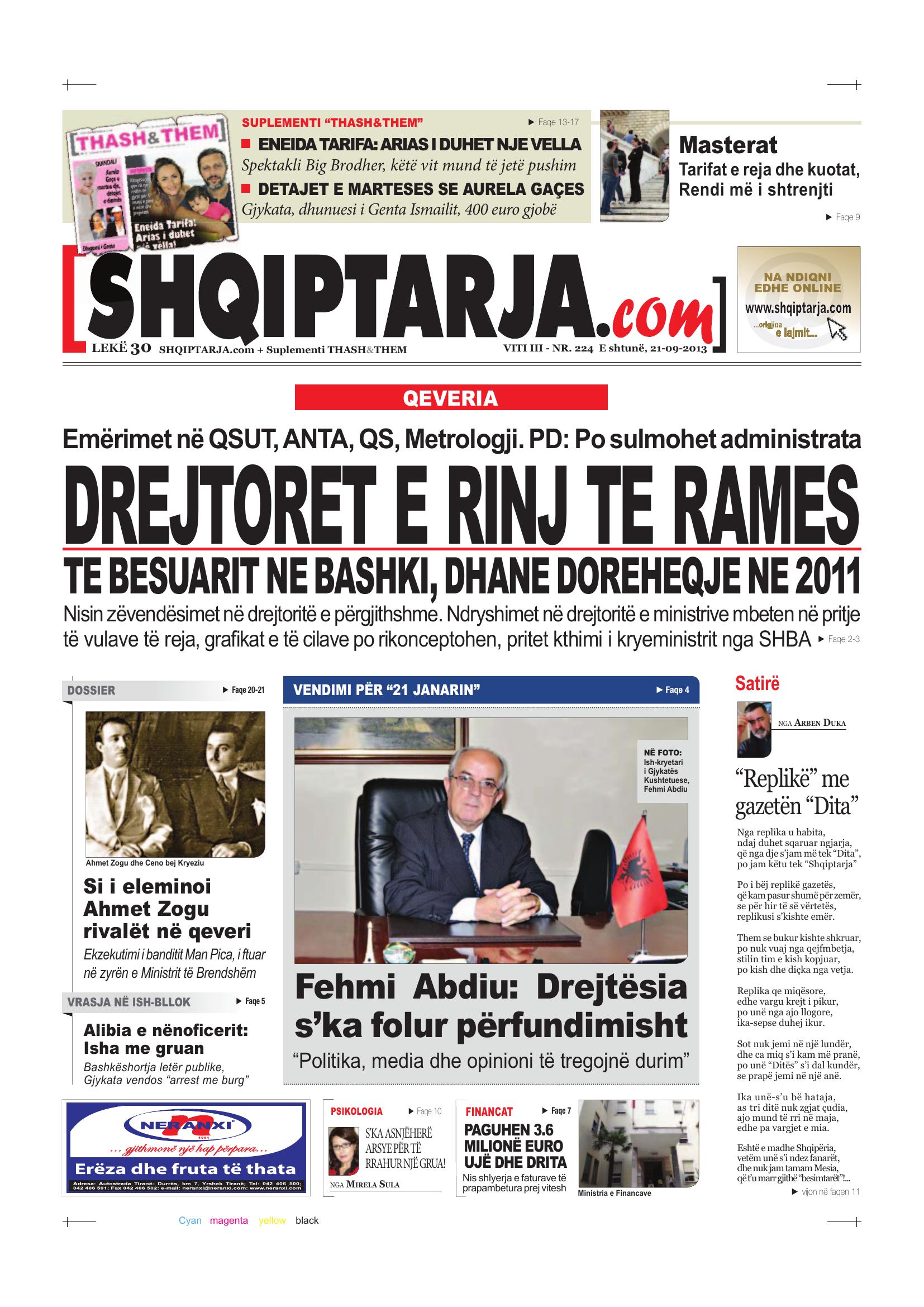 Shqiptarja.com 2013-09-21
