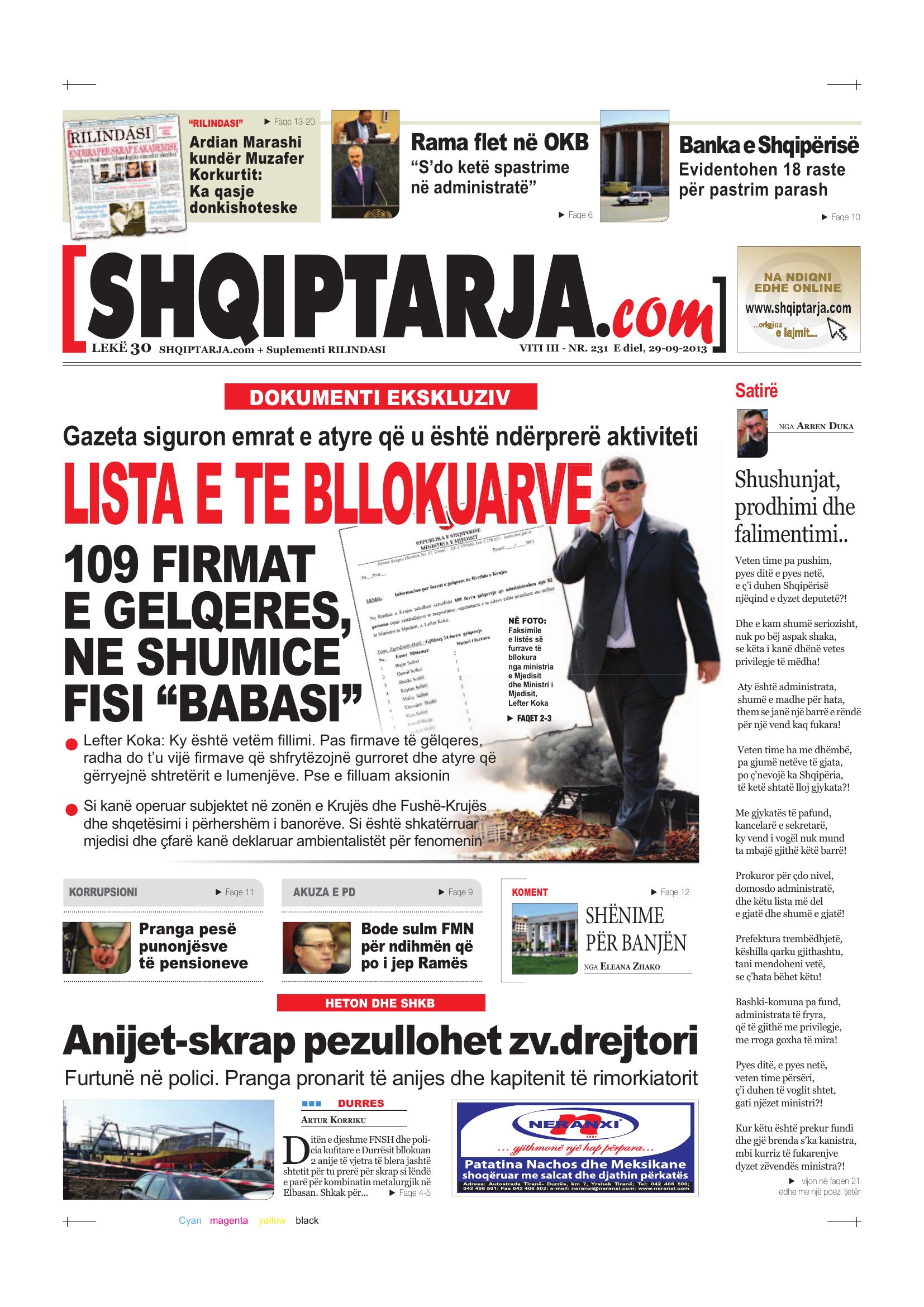 Shqiptarja.com 2013-09-29