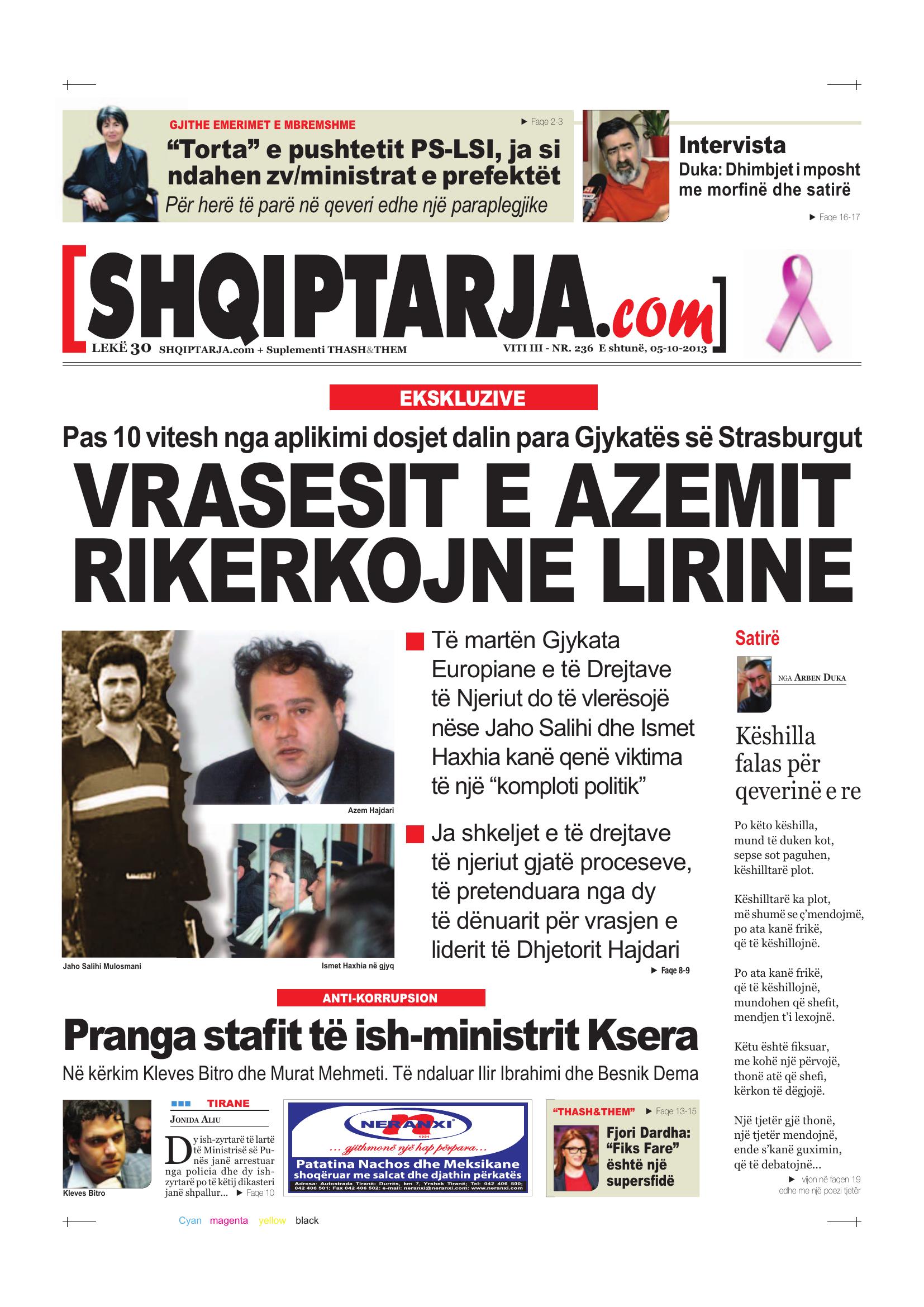 Shqiptarja.com 2013-10-05