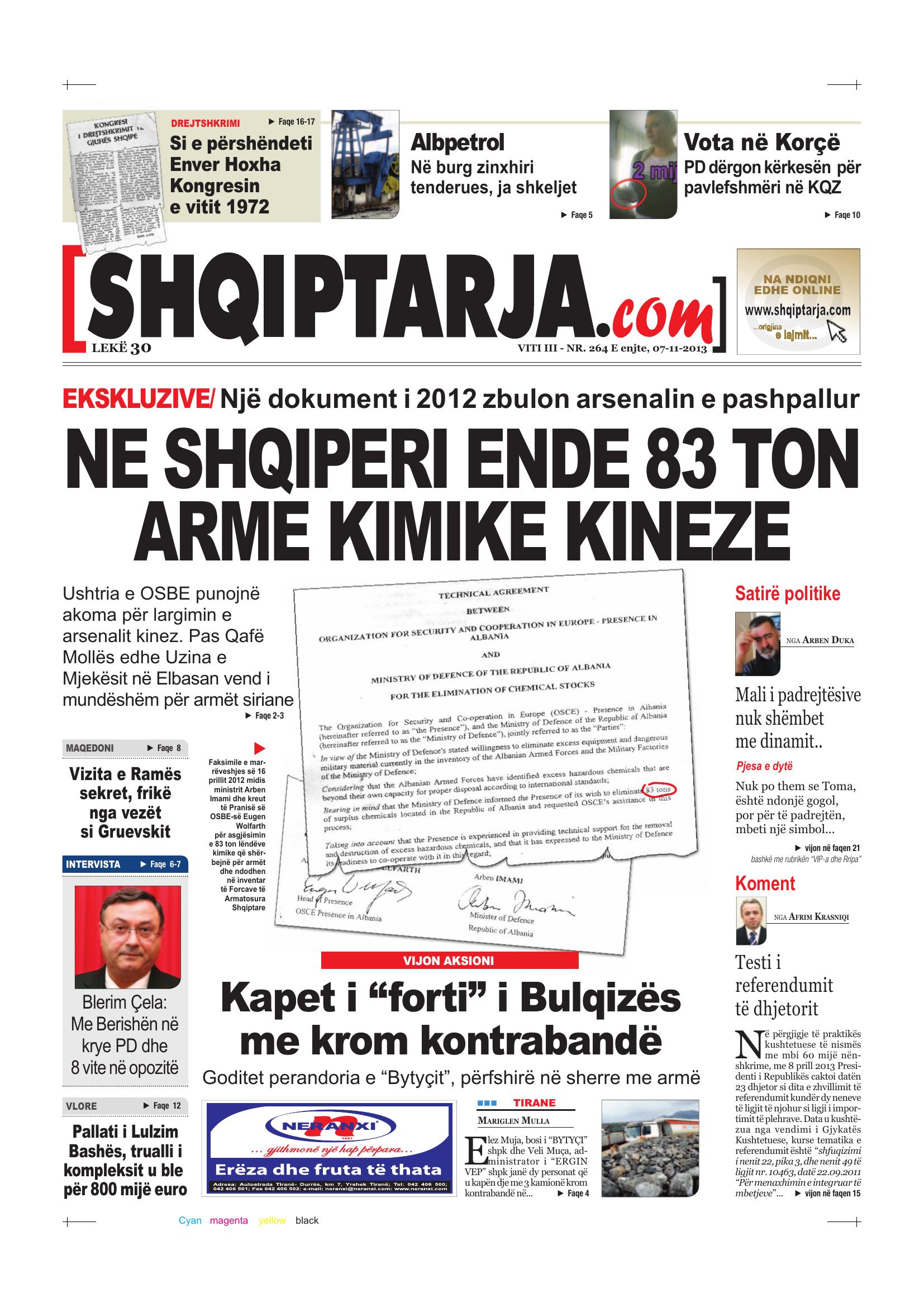 Shqiptarja.com 2013-11-07