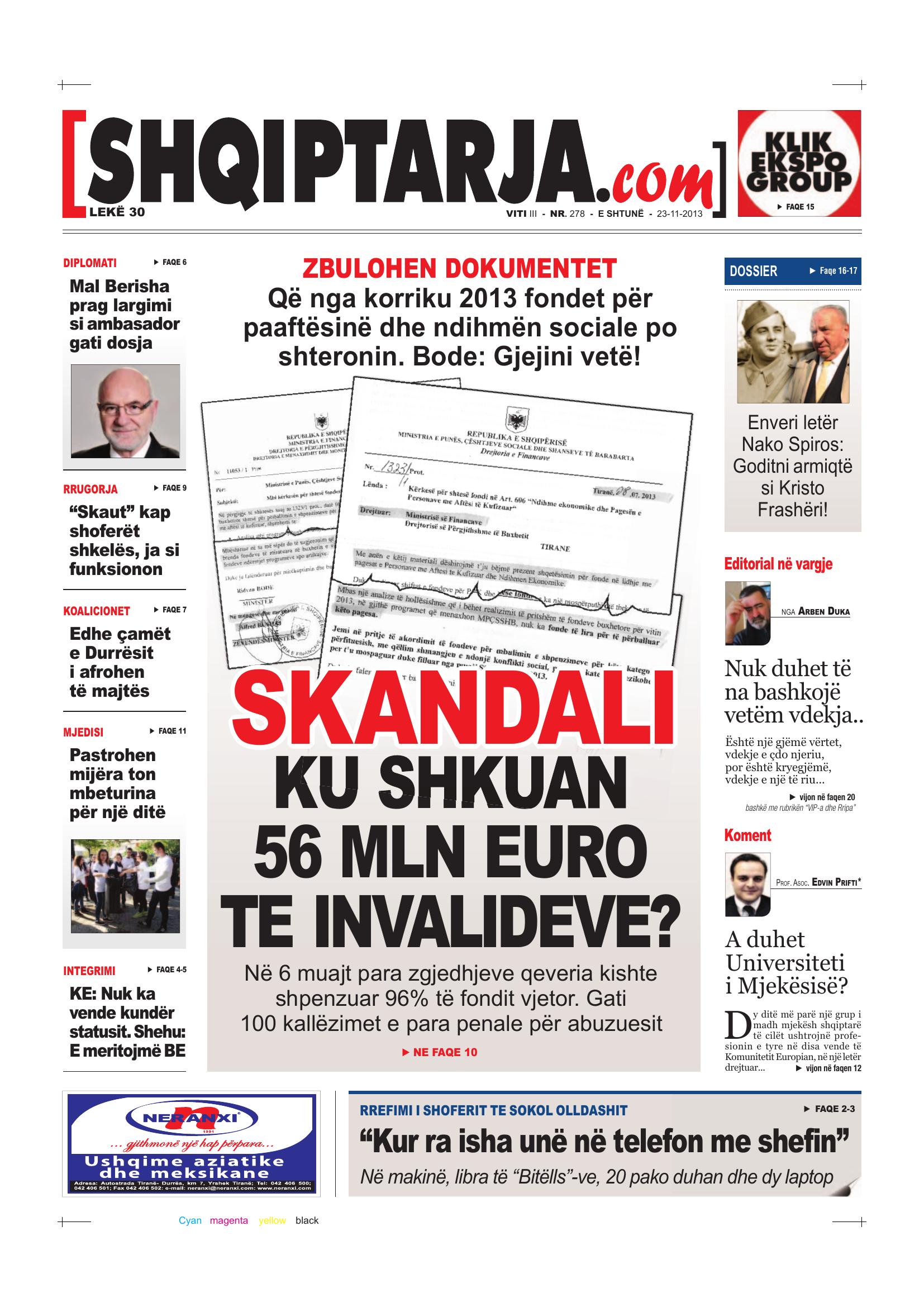 Shqiptarja.com 2013-11-23