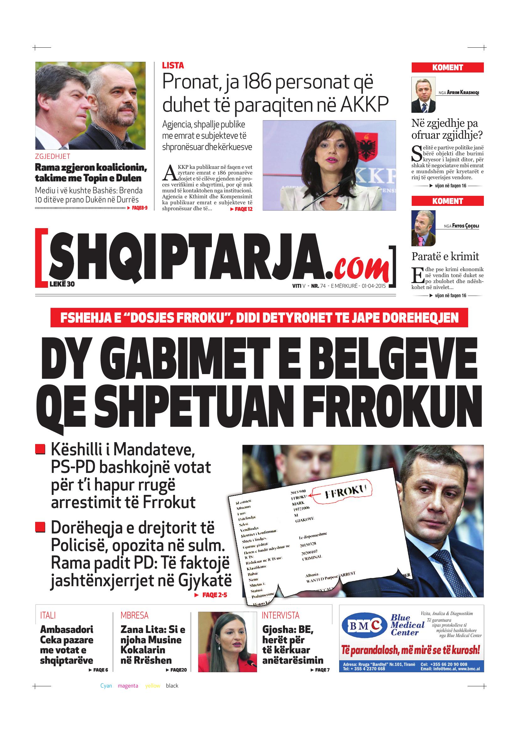 Shqiptarja.com 2015-04-01