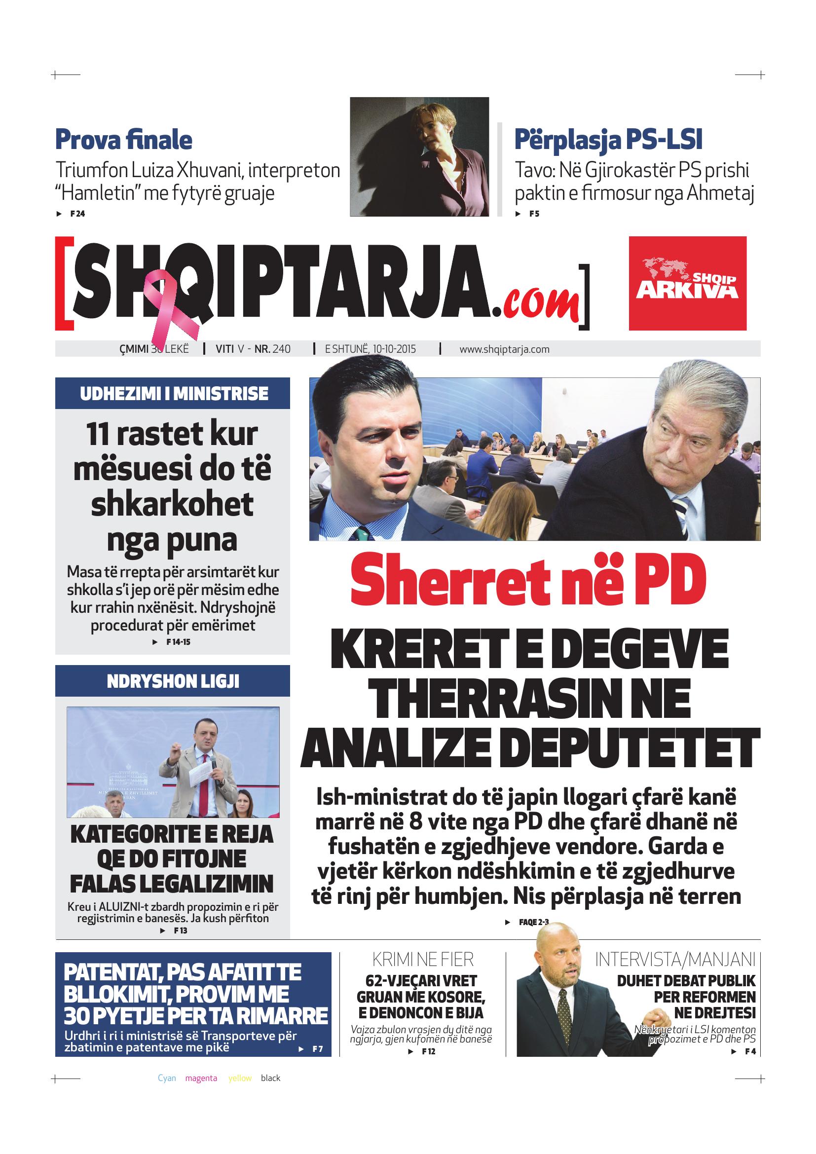 Shqiptarja.com 2015-10-10
