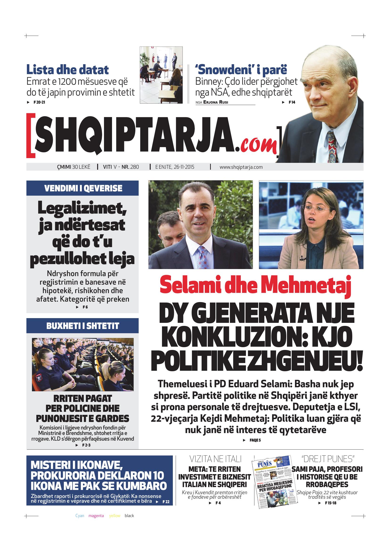Shqiptarja.com 2015-11-26