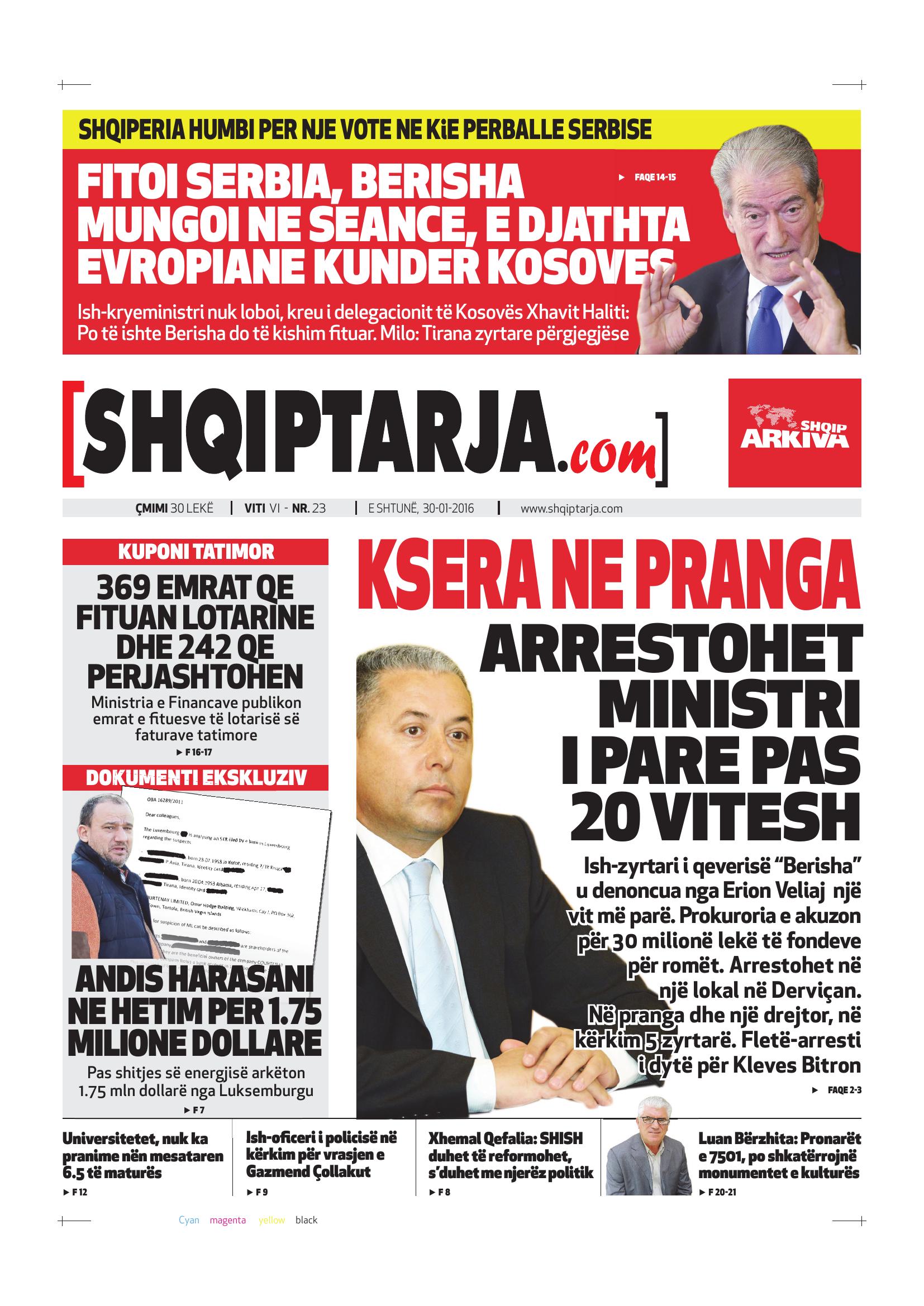 Shqiptarja.com 2016-01-30