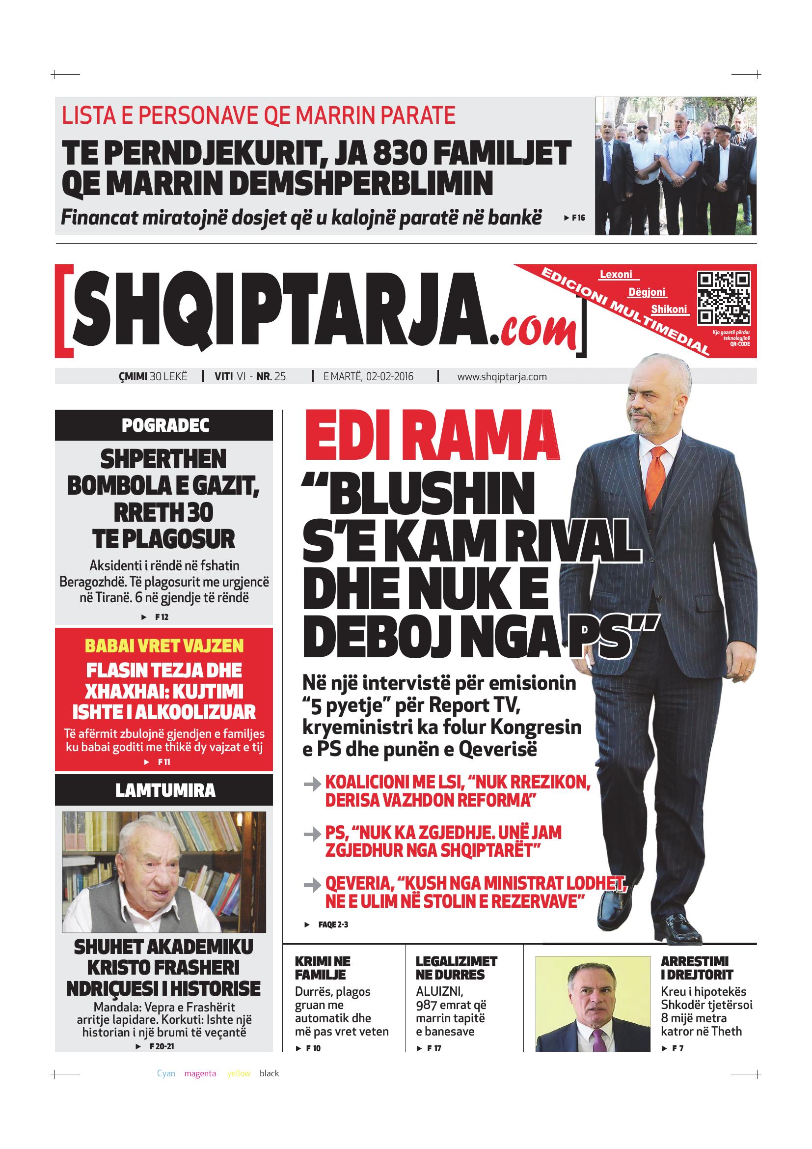 Shqiptarja.com 2016-02-02