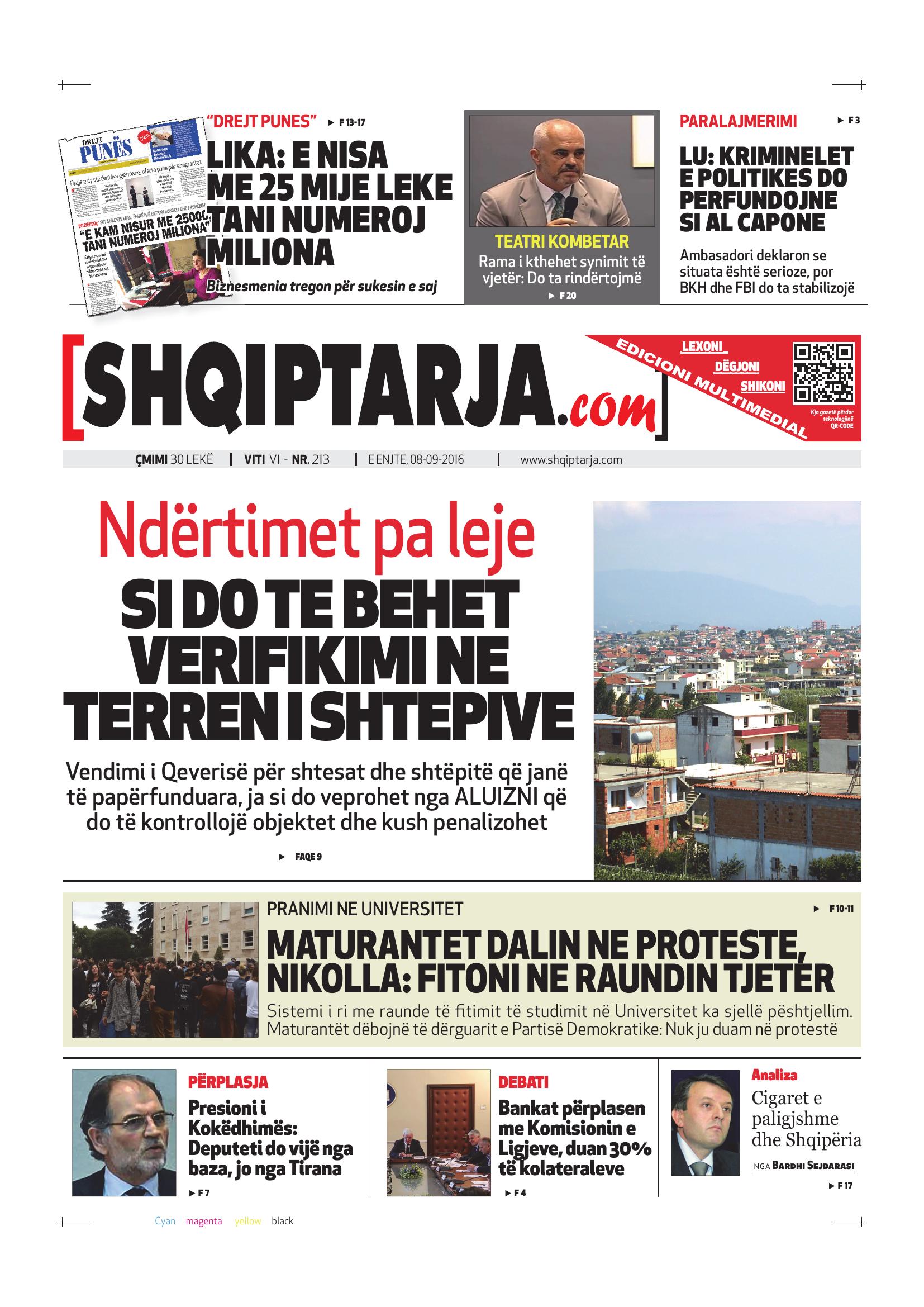 Shqiptarja.com 2016-09-08