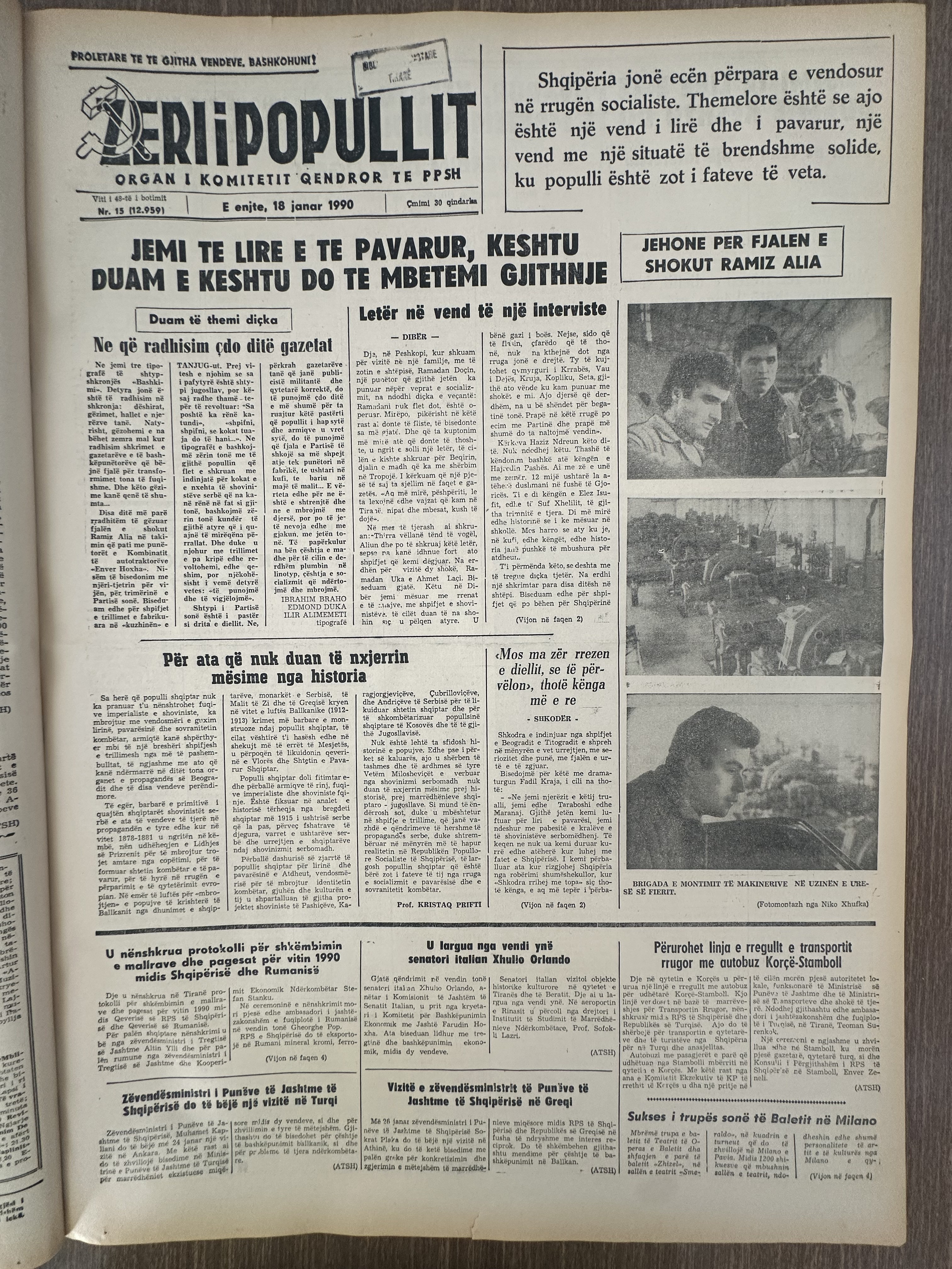 Zëri i Popullit 1990-01-18