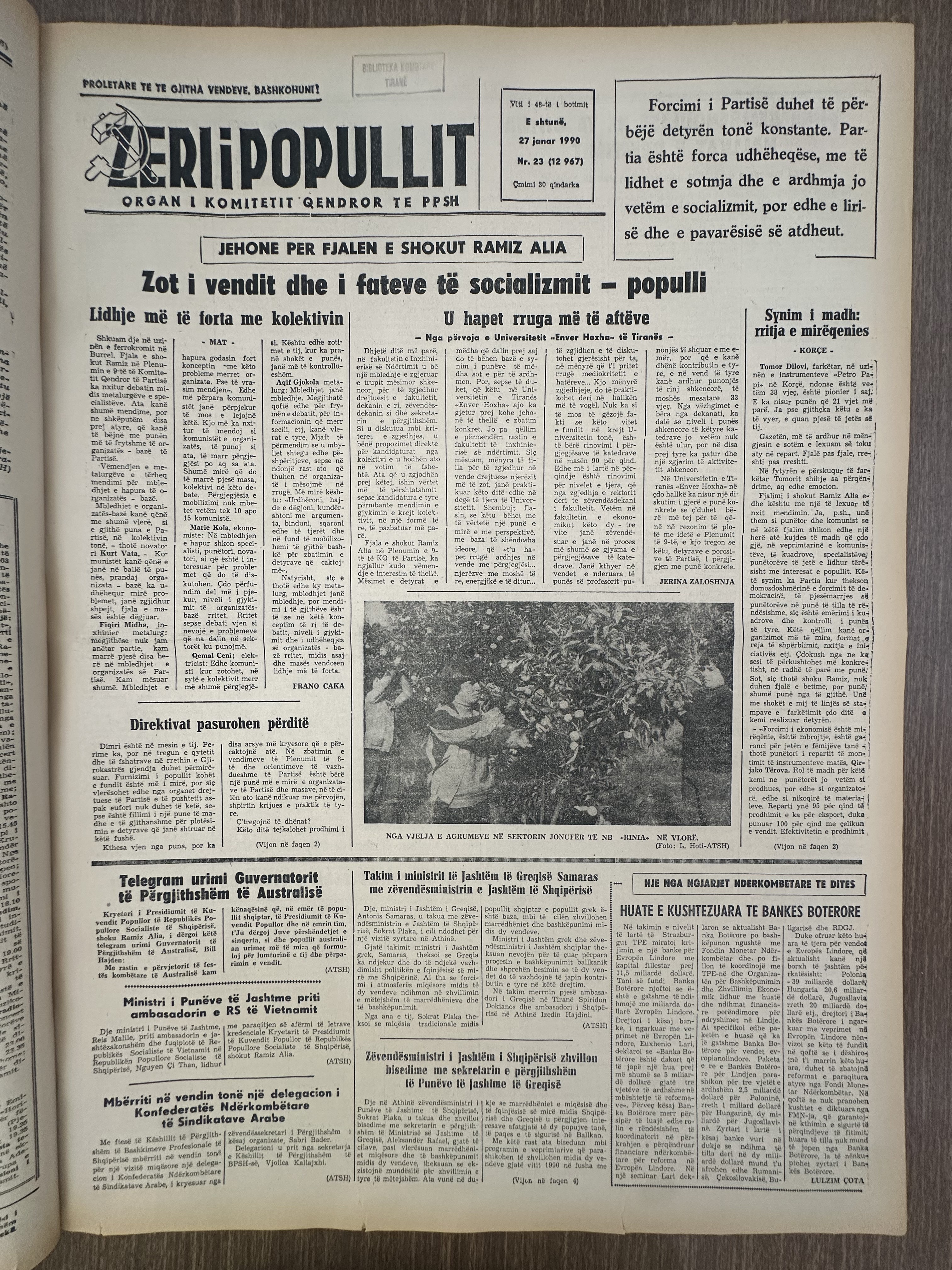 Zëri i Popullit 1990-01-27