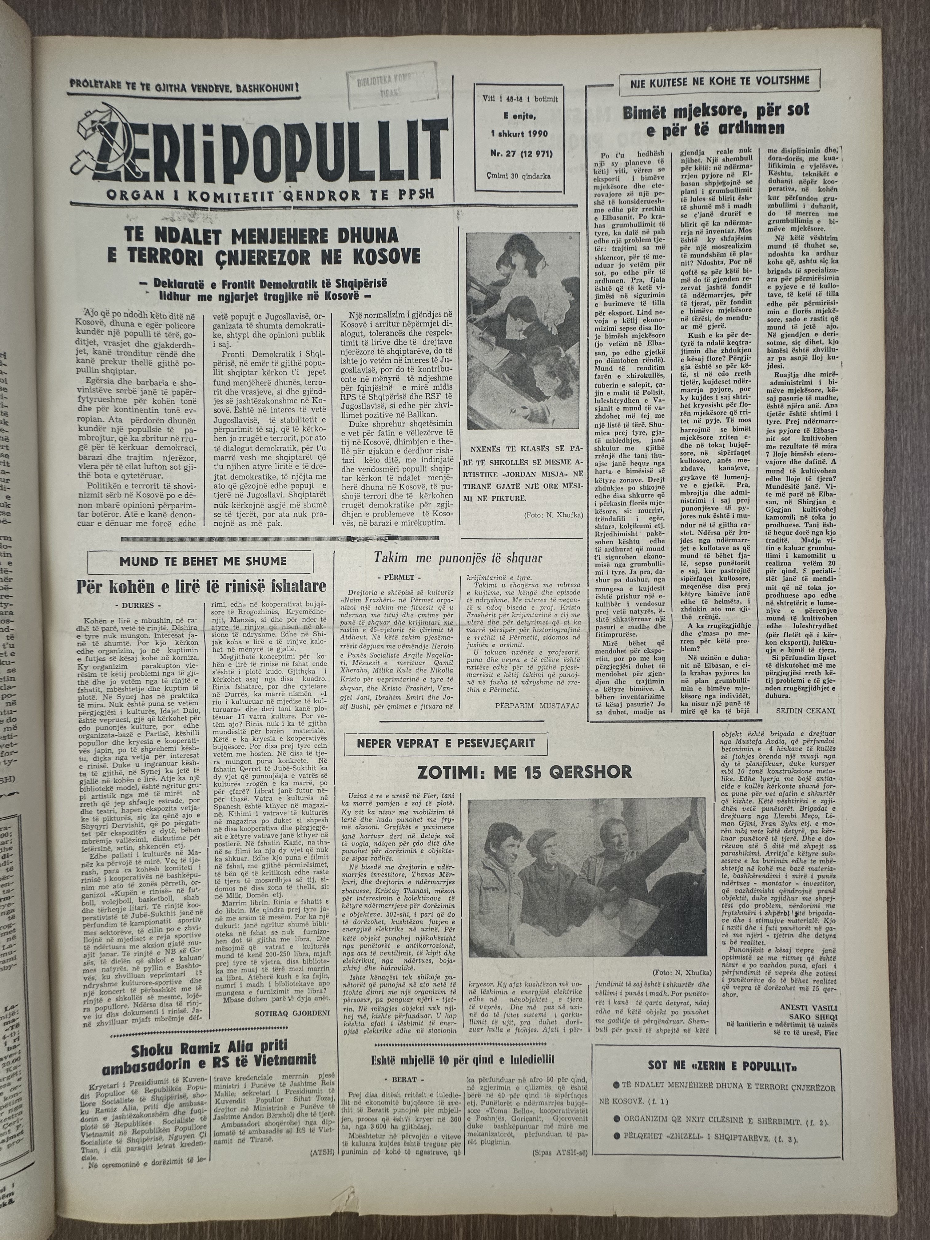 Zëri i Popullit 1990-09-01