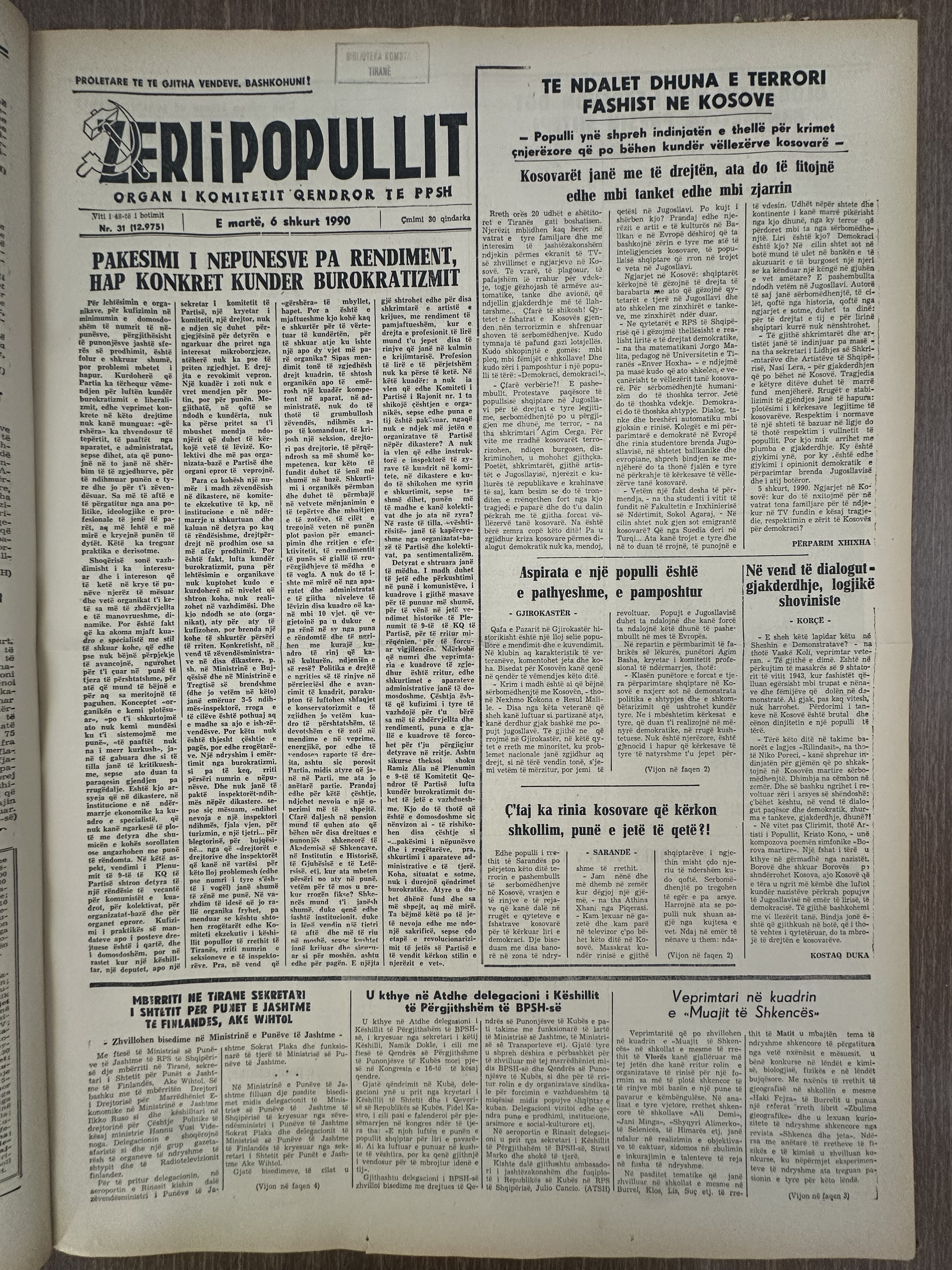Zëri i Popullit 1990-02-06