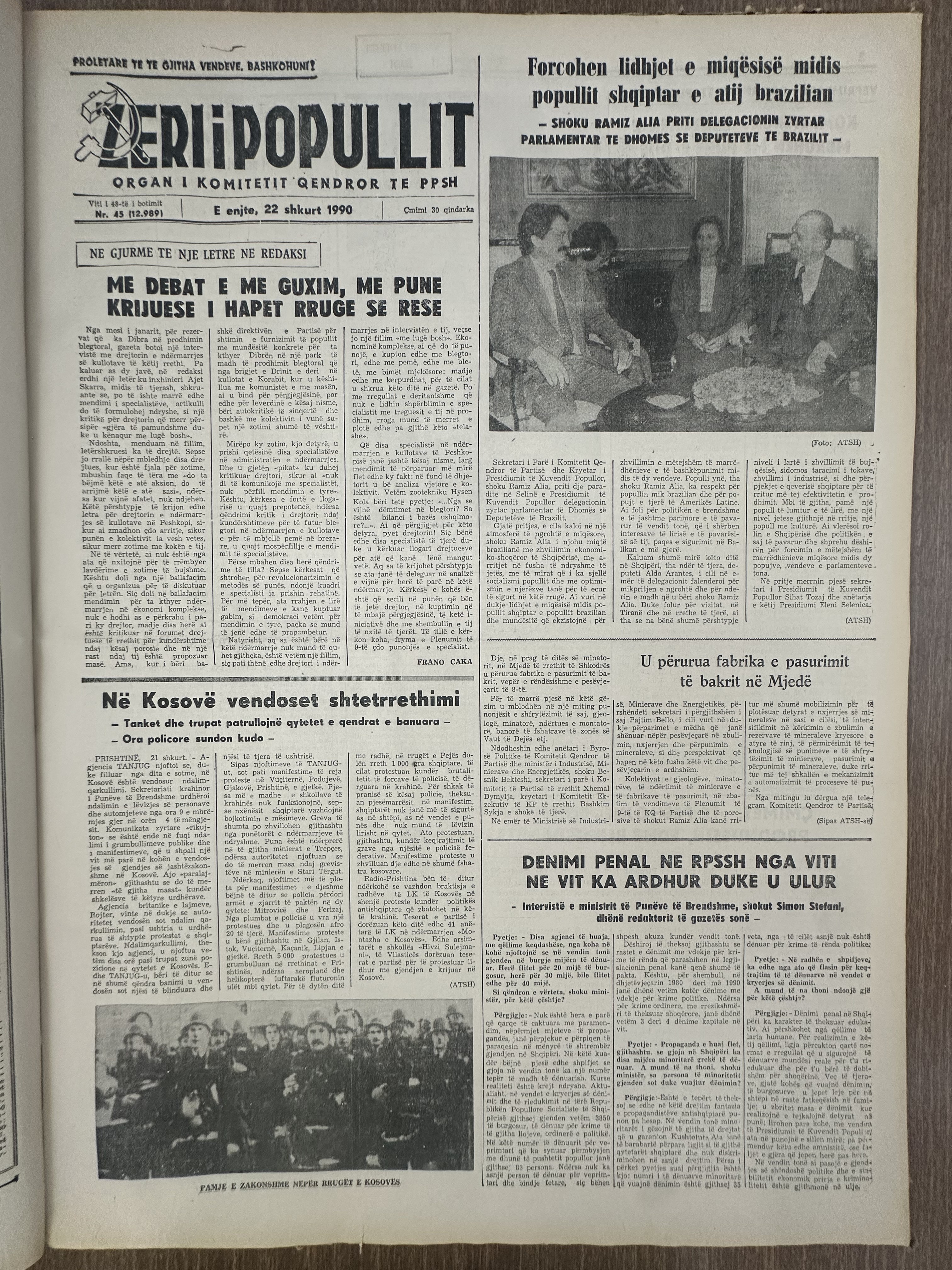 Zëri i Popullit 1990-02-22