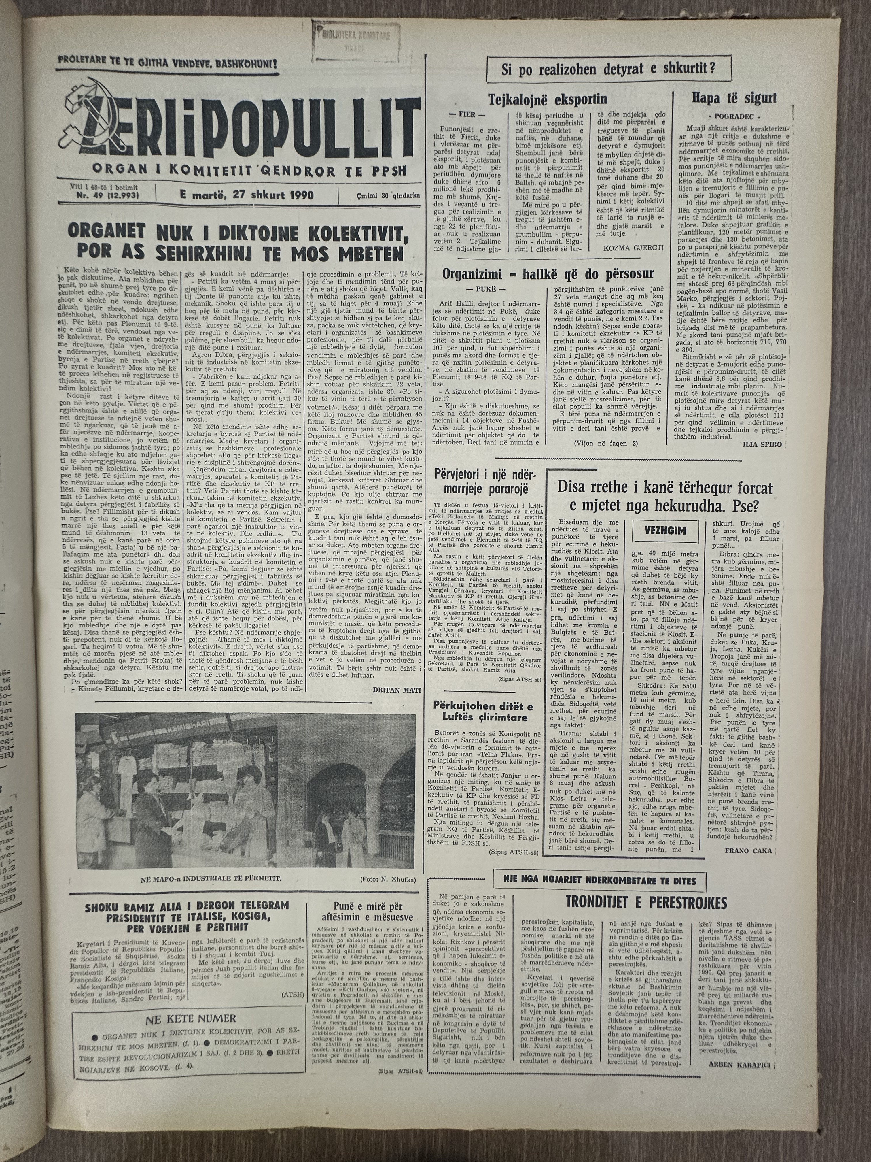 Zëri i Popullit 1990-02-27