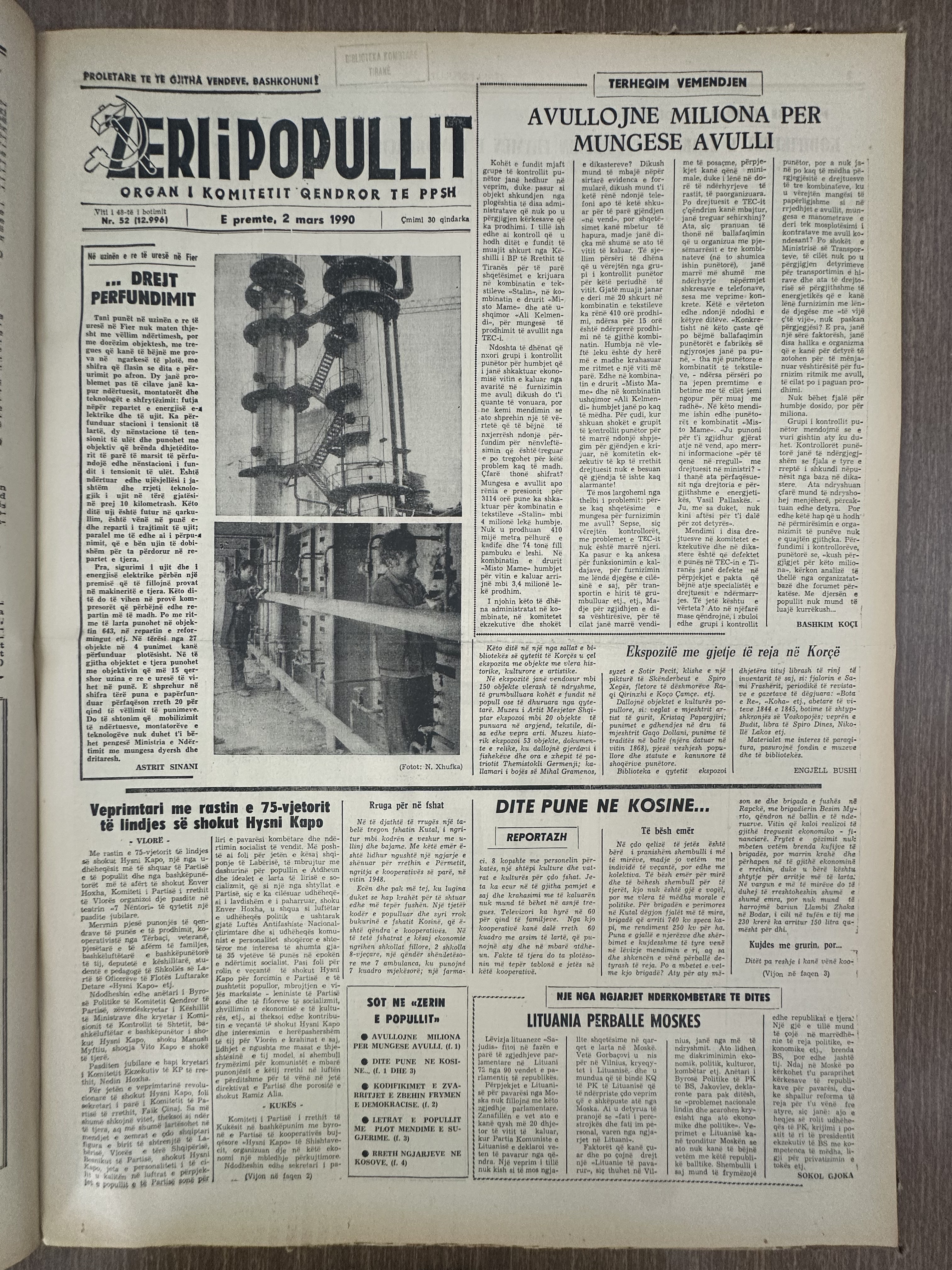Zëri i Popullit 1990-03-02