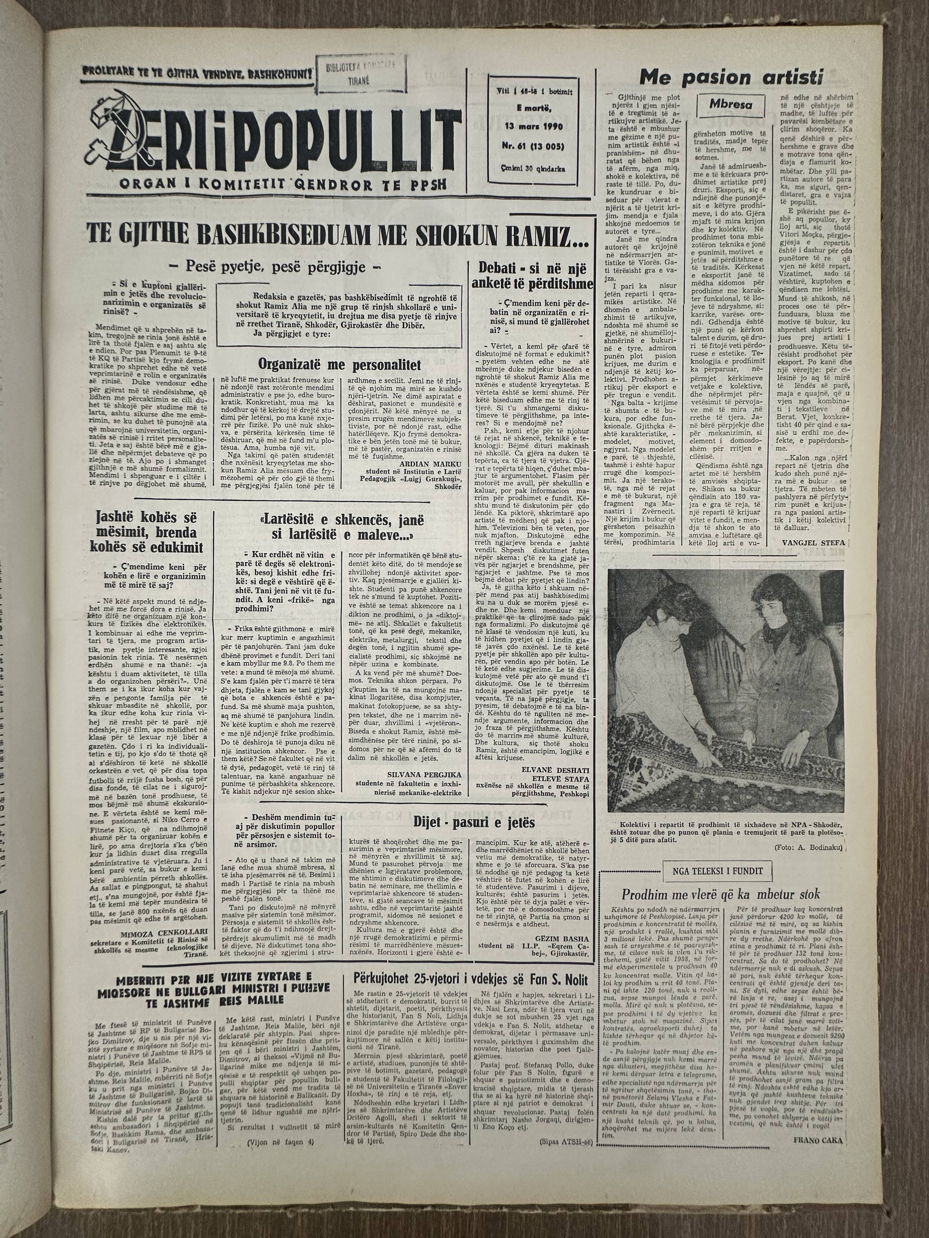Zëri i Popullit 1990-03-13