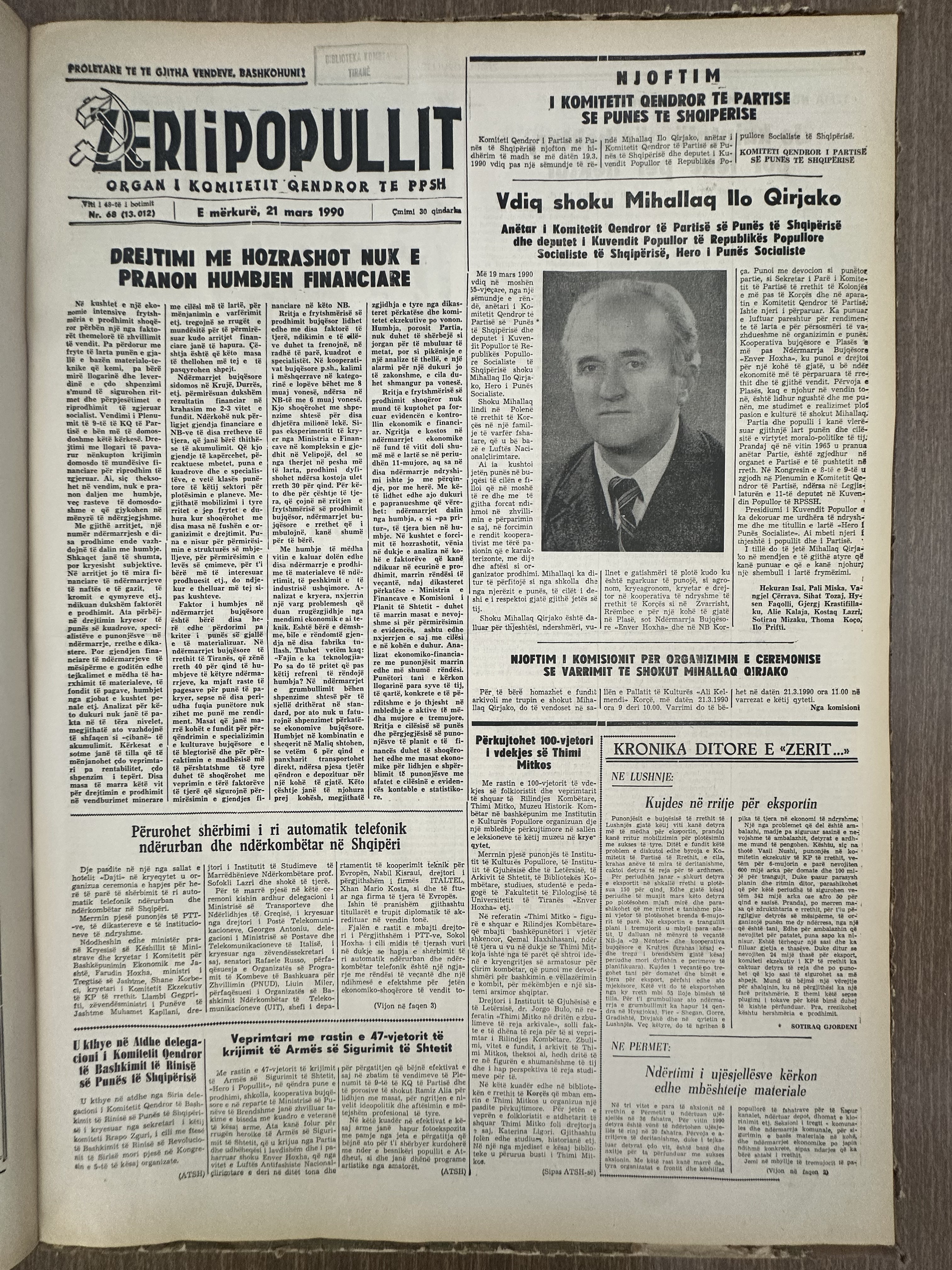 Zëri i Popullit 1990-03-21