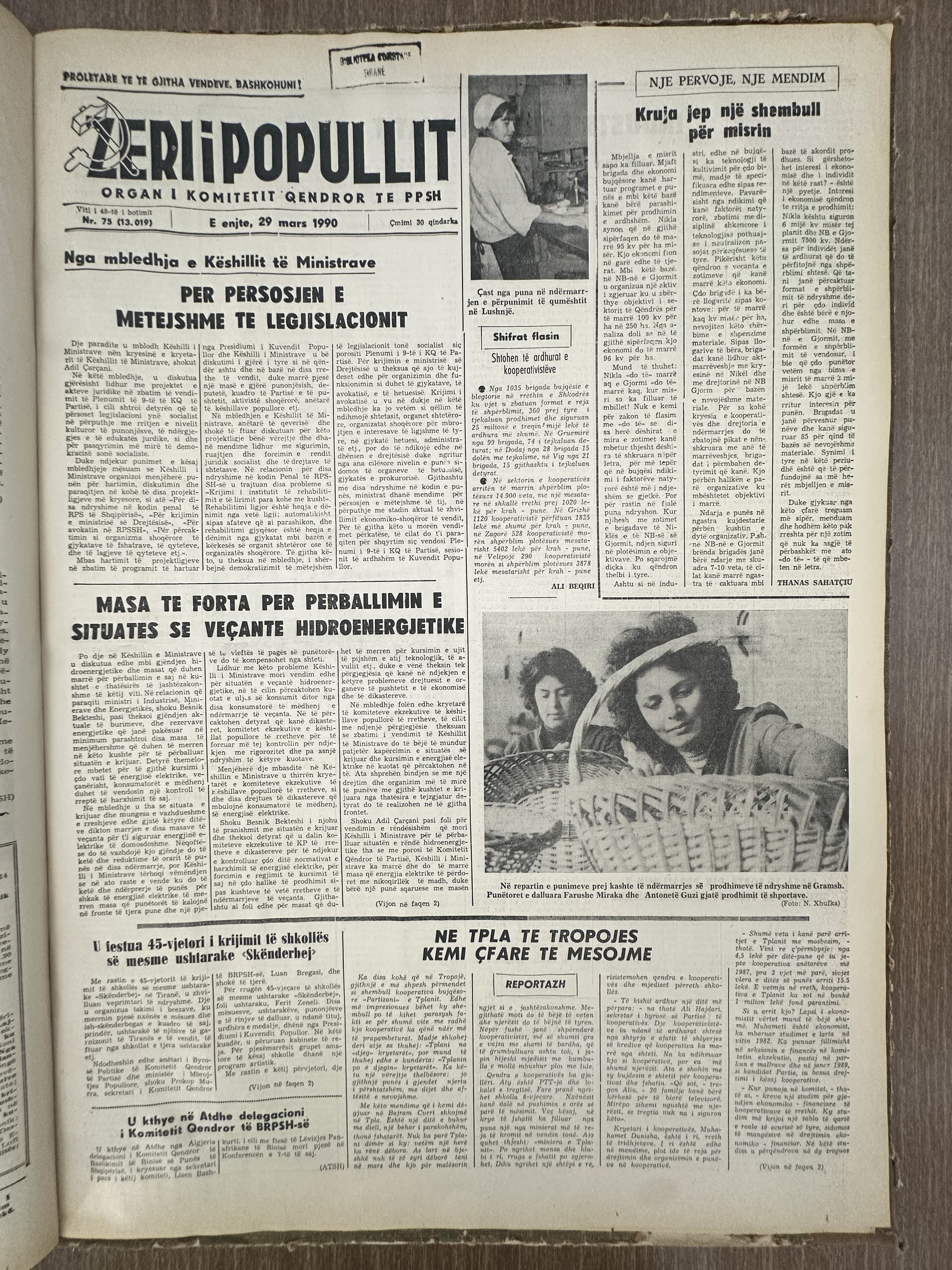 Zëri i Popullit 1990-03-29