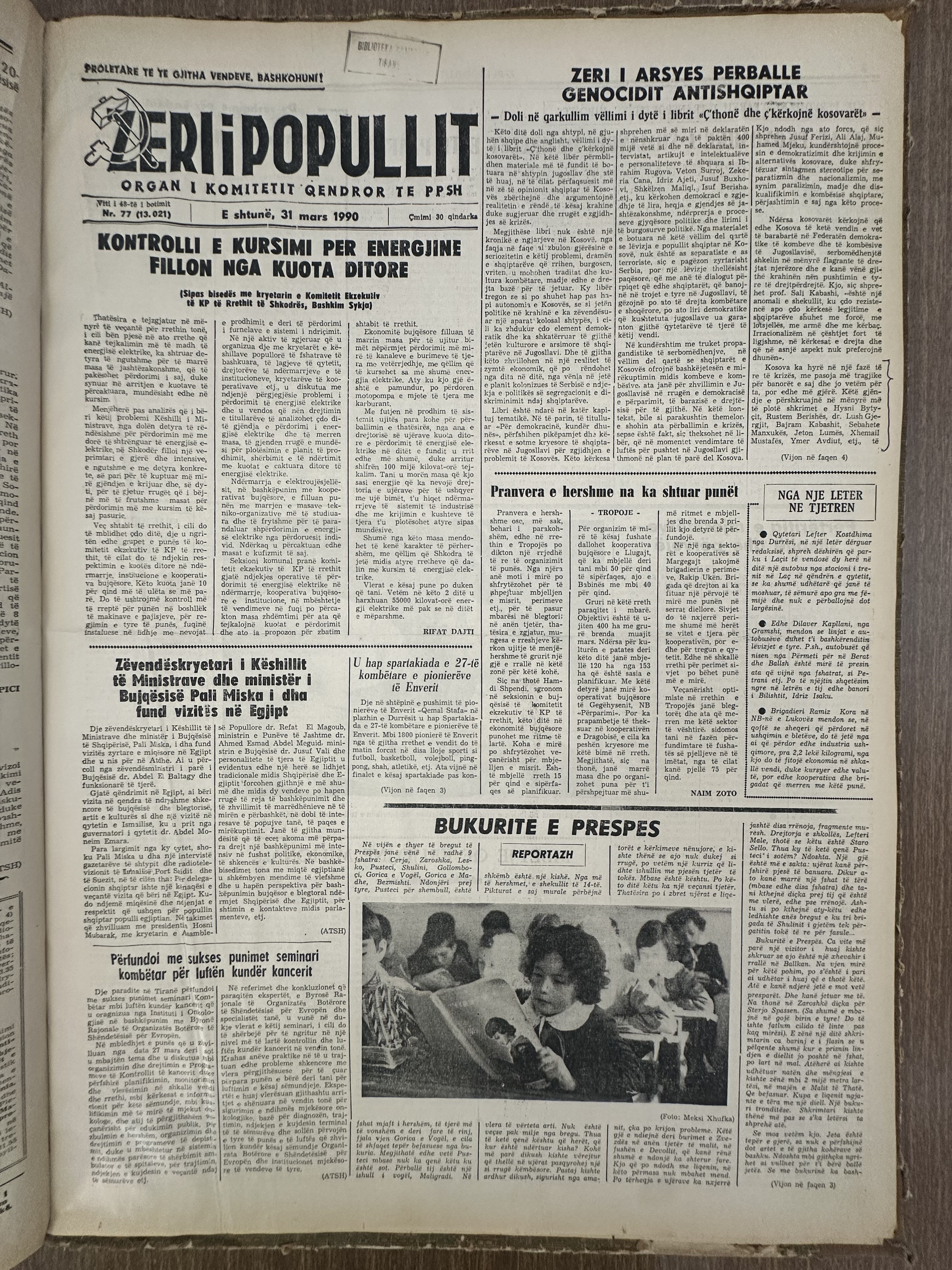 Zëri i Popullit 1990-03-31