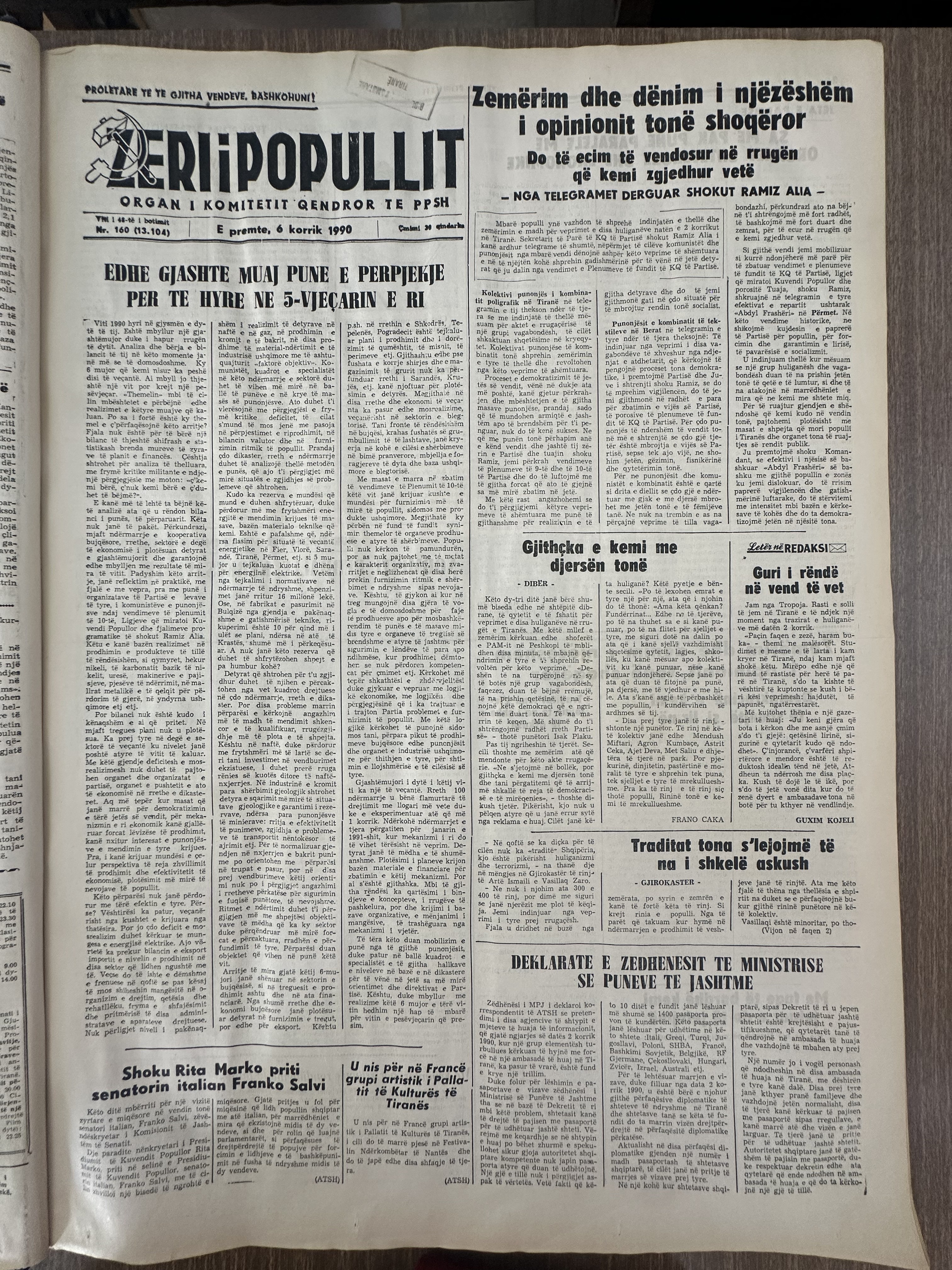 Zëri i Popullit 1990-07-06