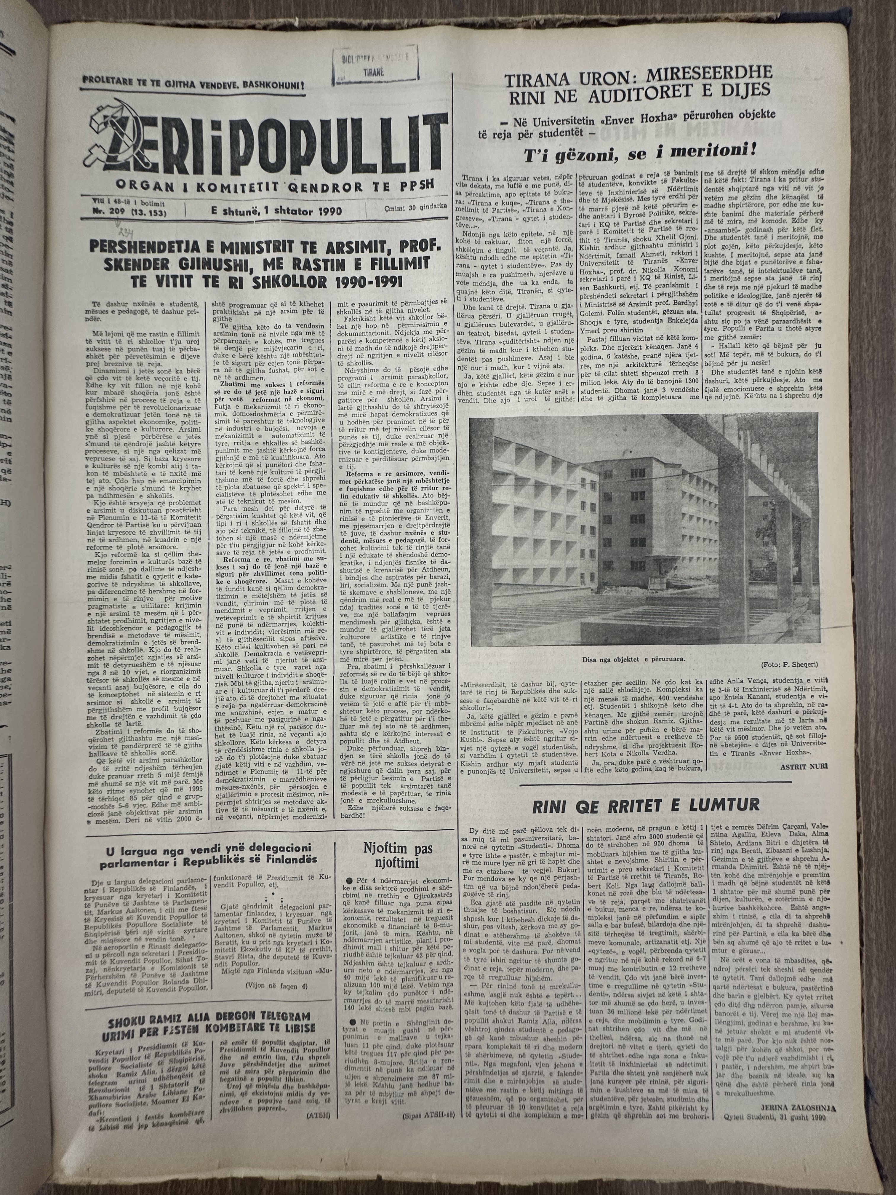 Zëri i Popullit 1990-09-01