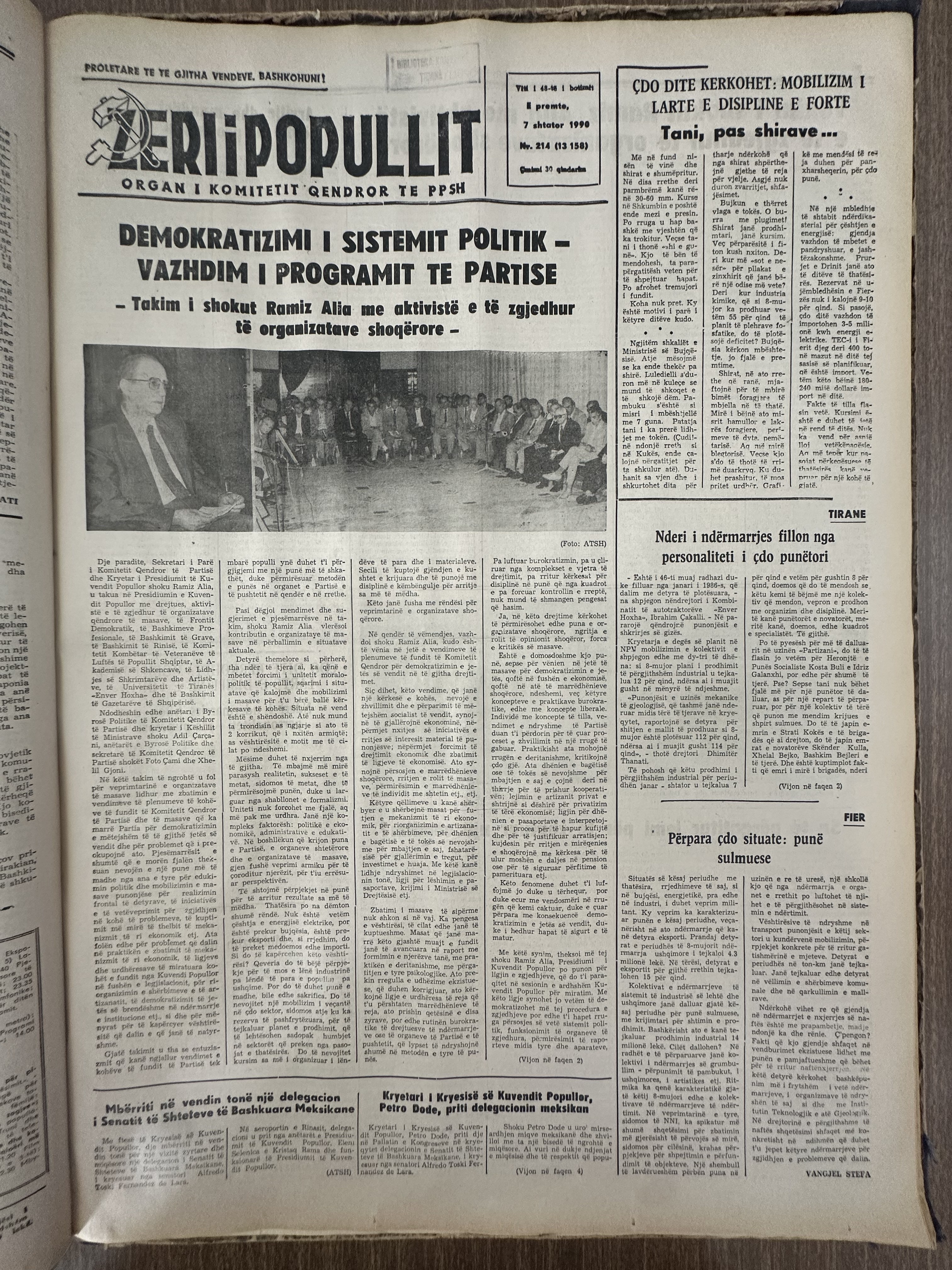 Zëri i Popullit 1990-09-07