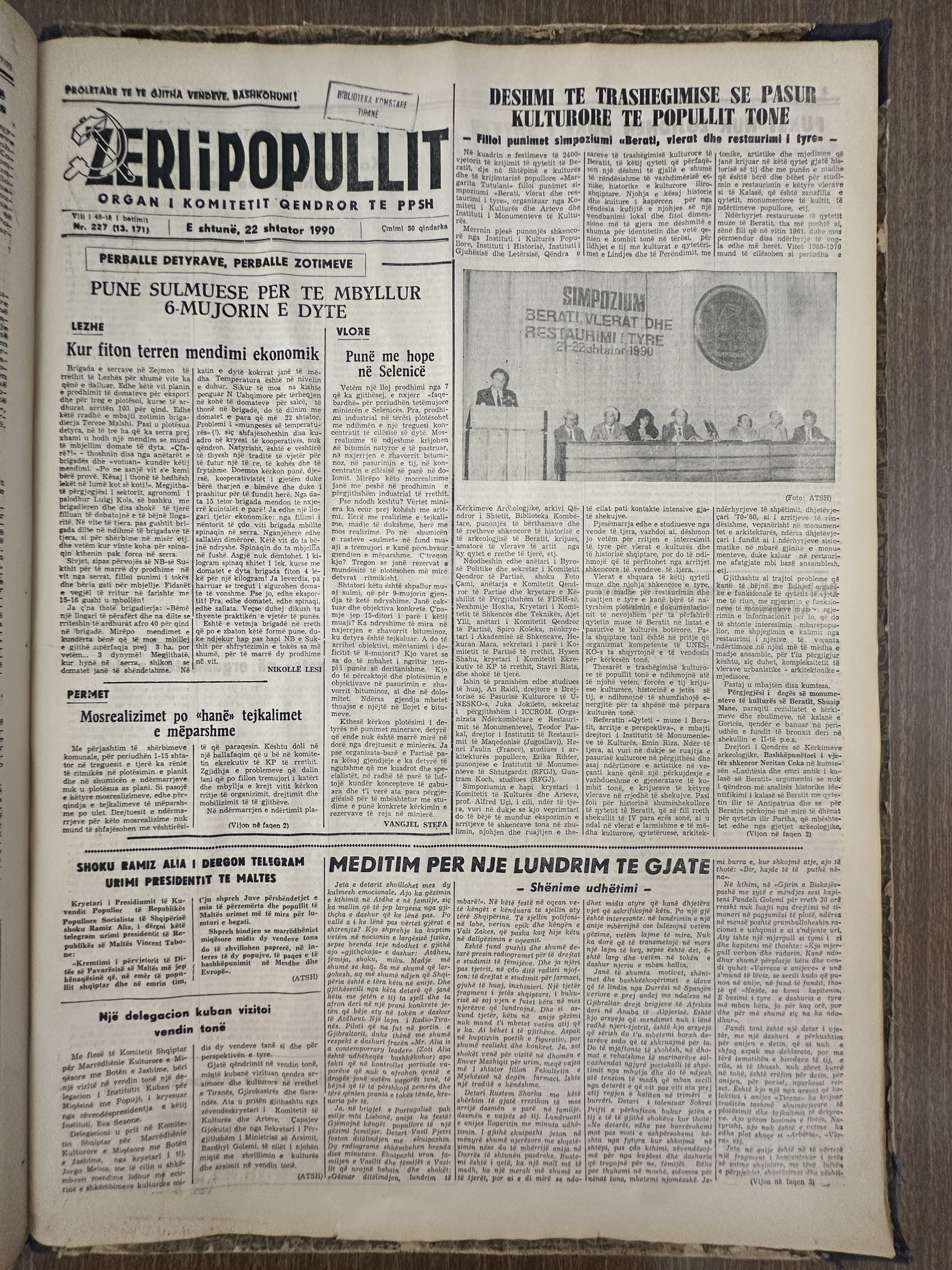 Zëri i Popullit 1990-09-22