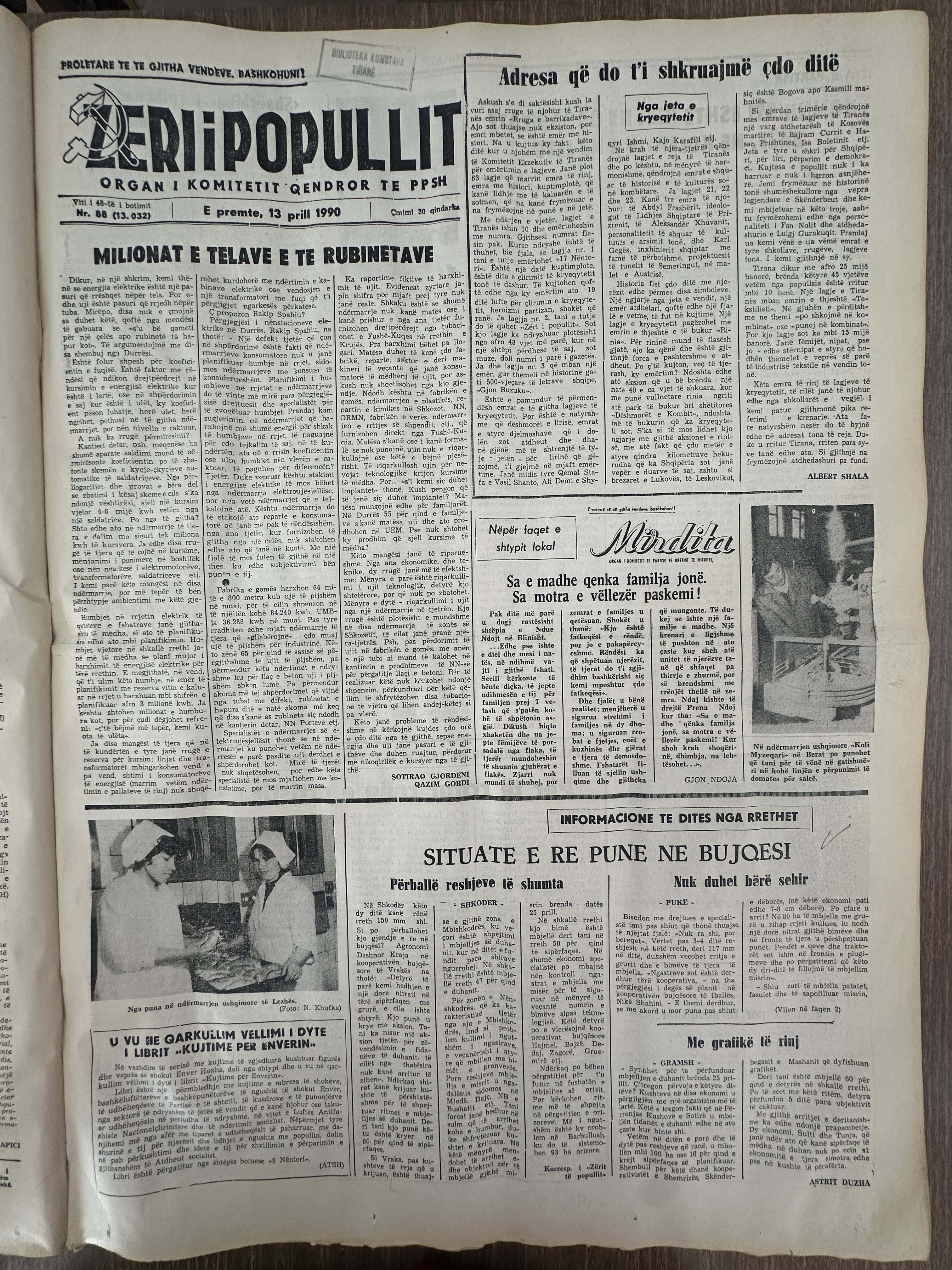 Zëri i Popullit 1990-04-13