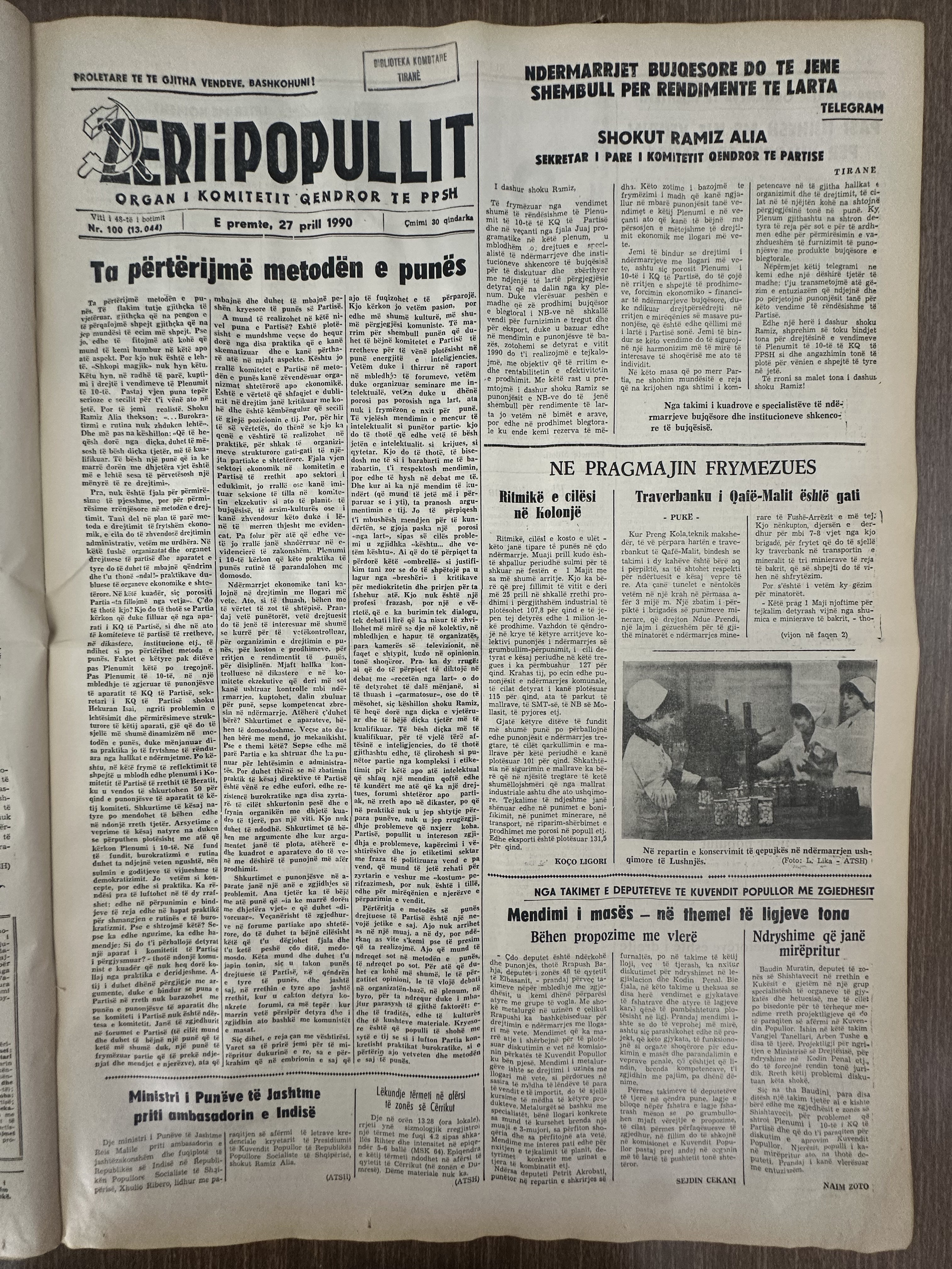 Zëri i Popullit 1990-04-27