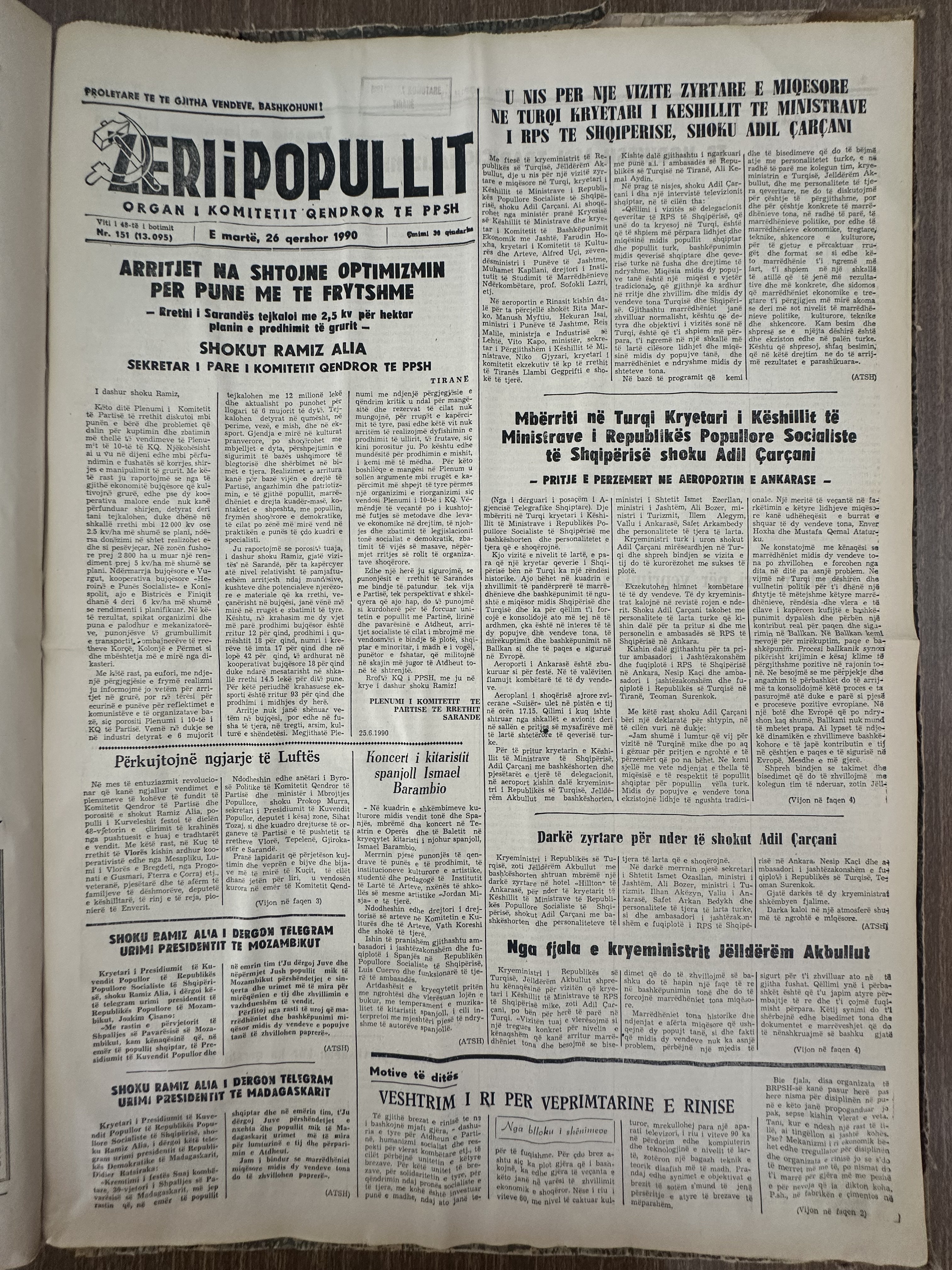 Zëri i Popullit 1990-06-26
