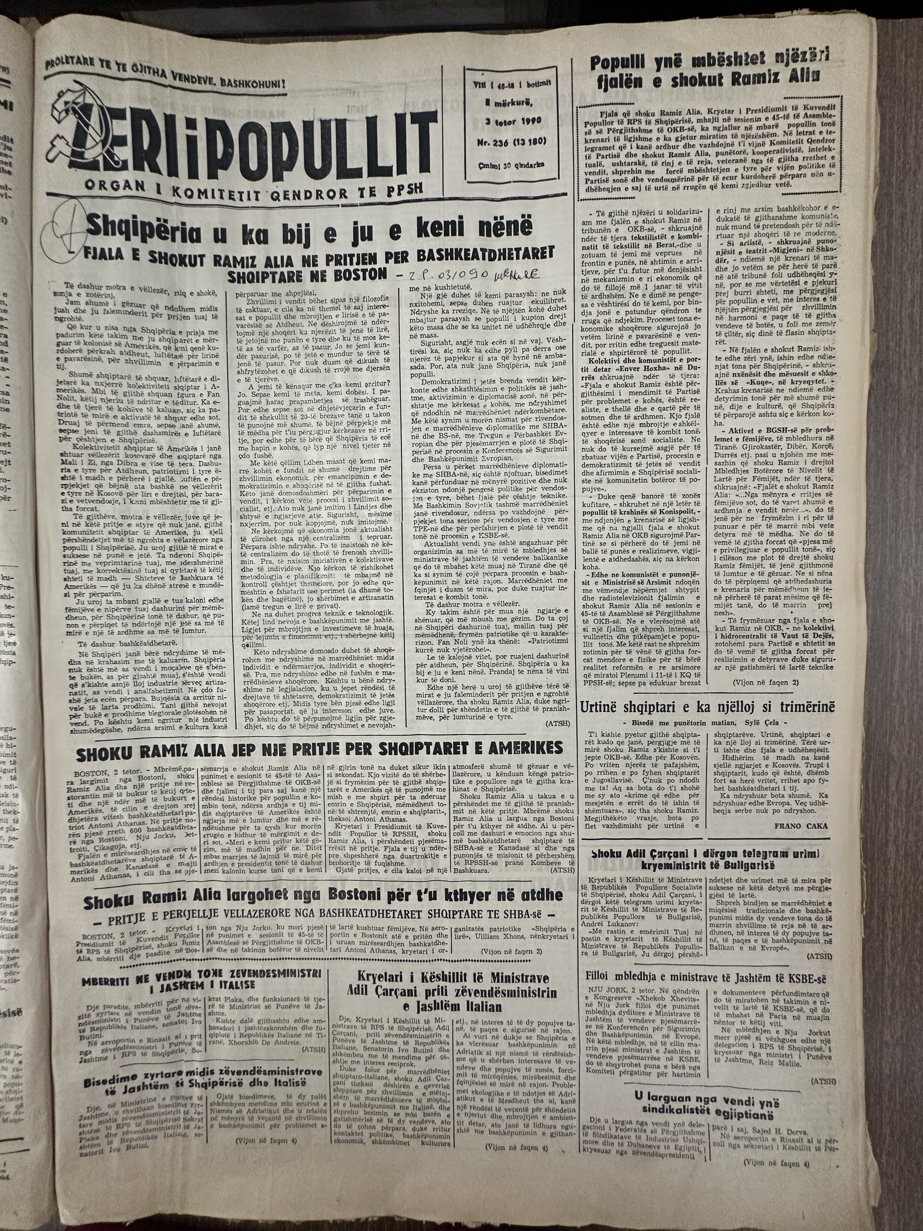 Zëri i Popullit 1990-10-03