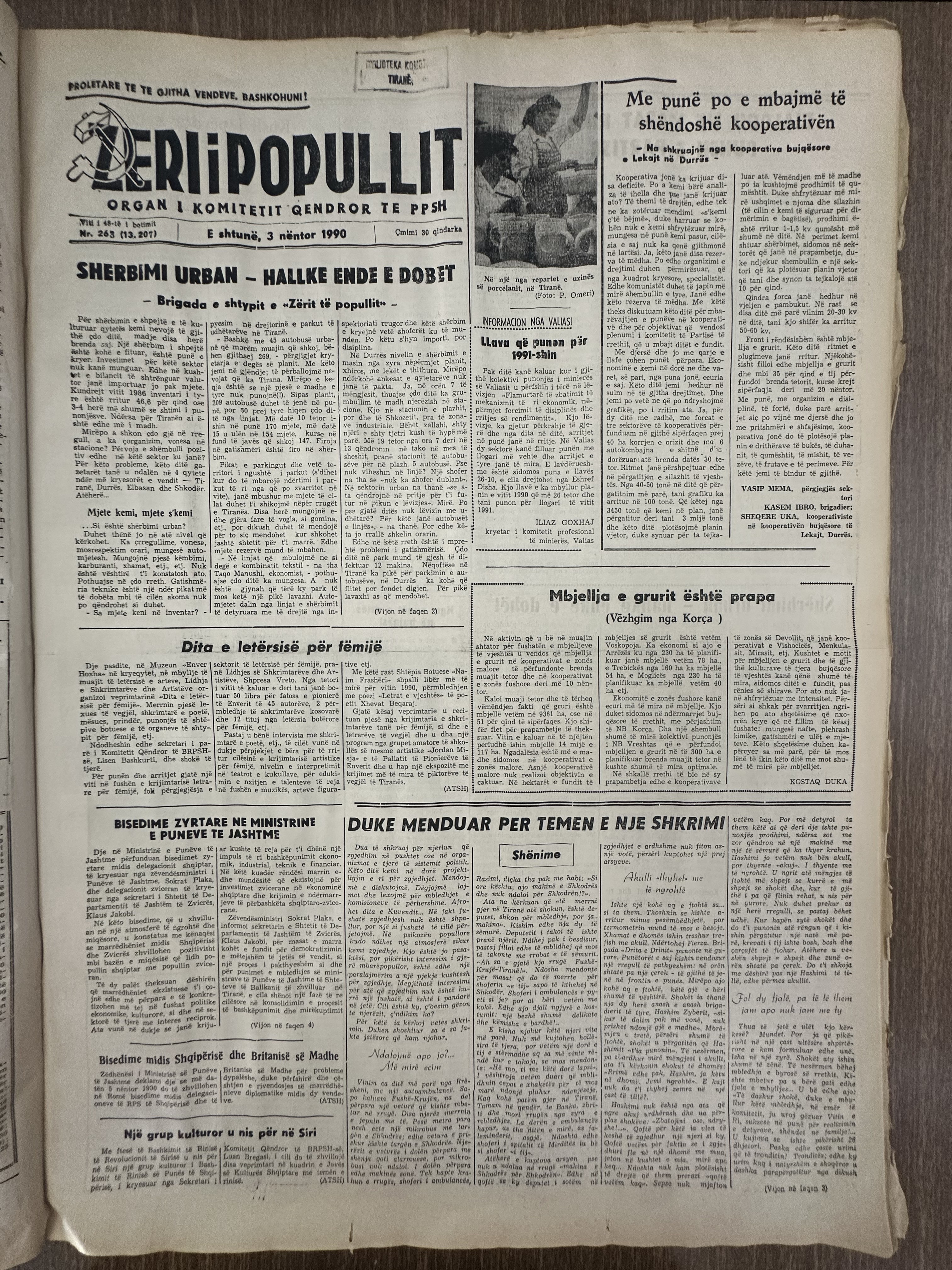 Zëri i Popullit 1990-11-03
