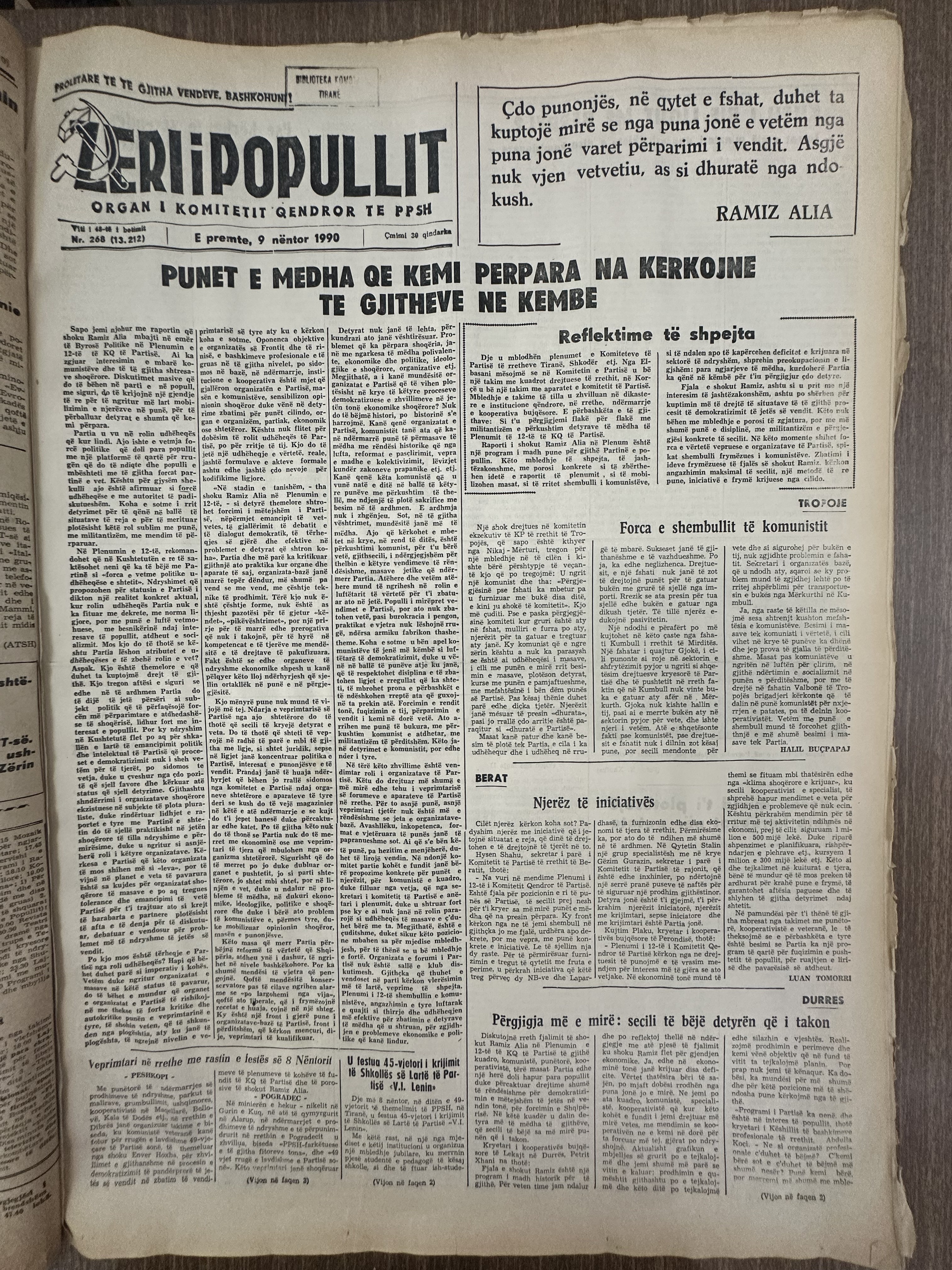Zëri i Popullit 1990-11-09