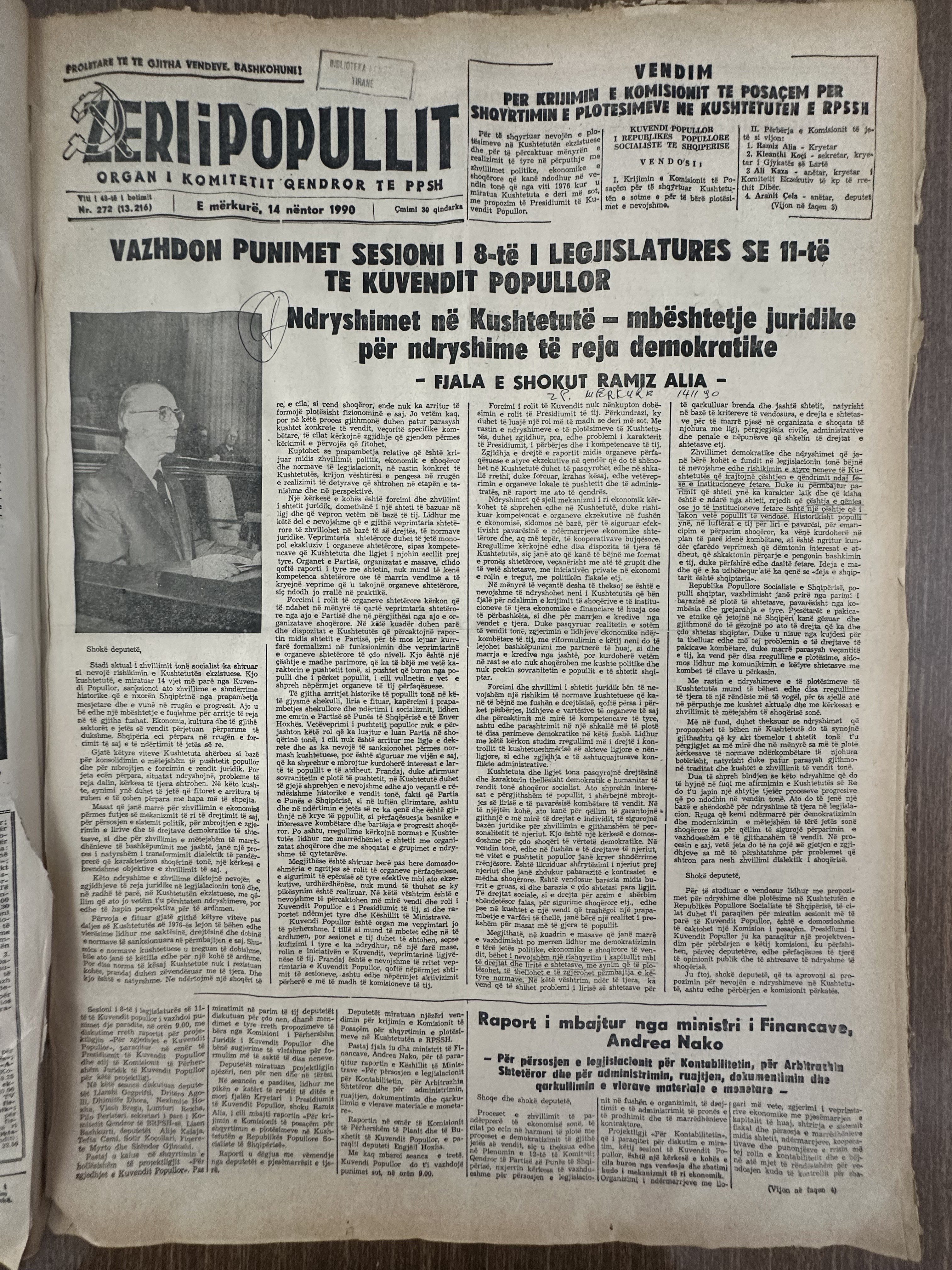 Zëri i Popullit 1990-11-14