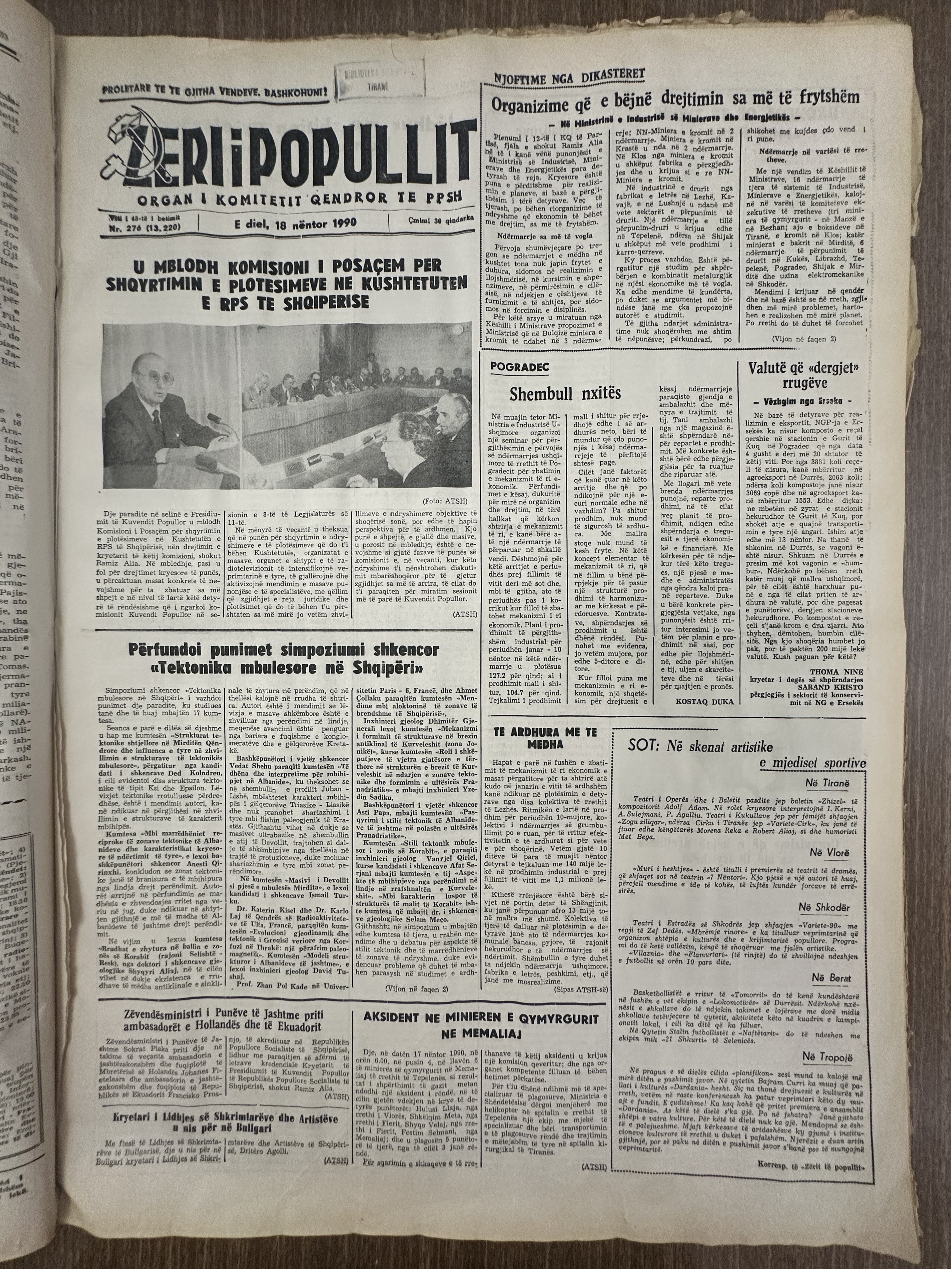 Zëri i Popullit 1990-11-18
