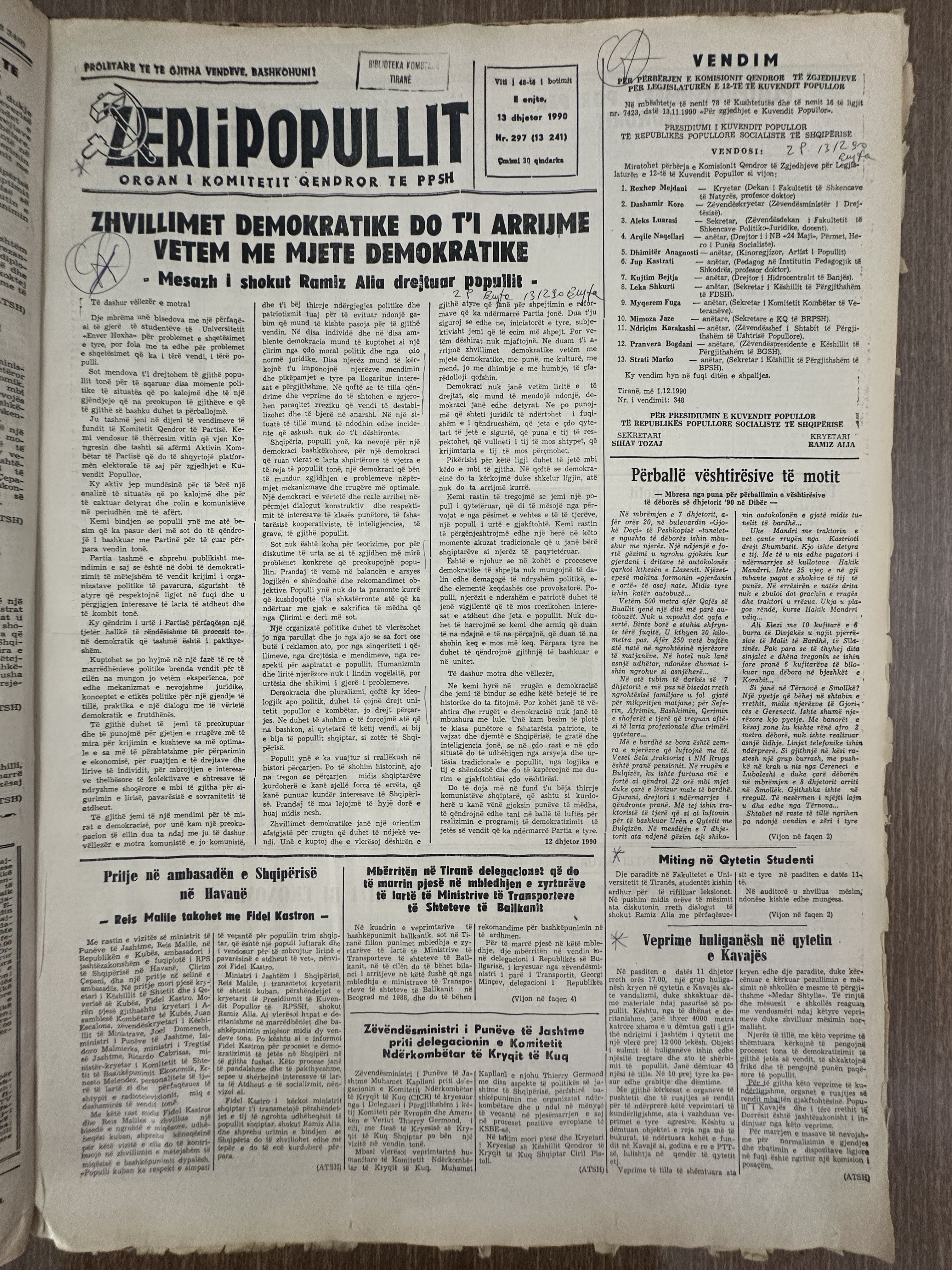 Zëri i Popullit 1990-12-13