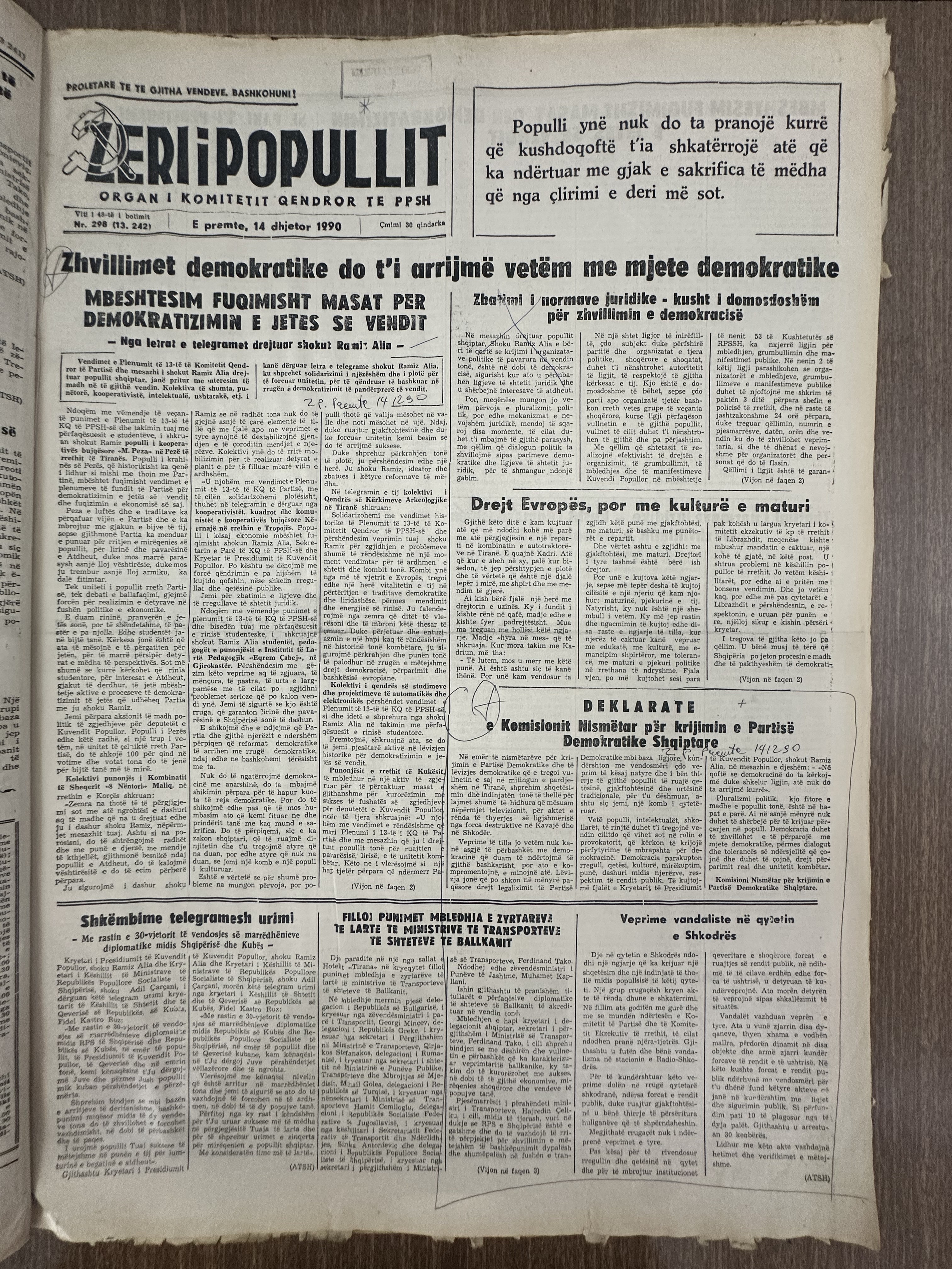 Zëri i Popullit 1990-12-14