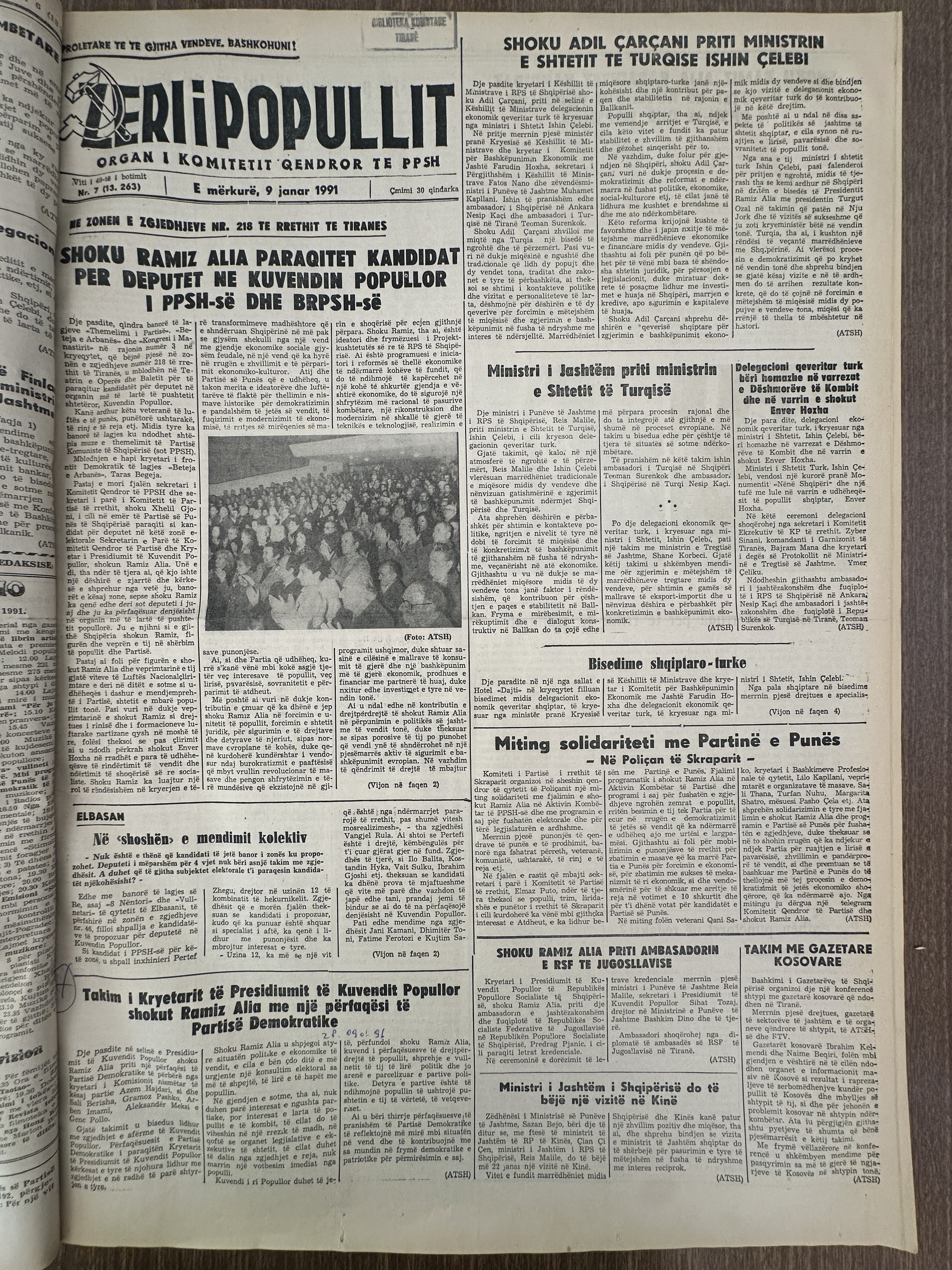 Zëri i Popullit 1991-01-09