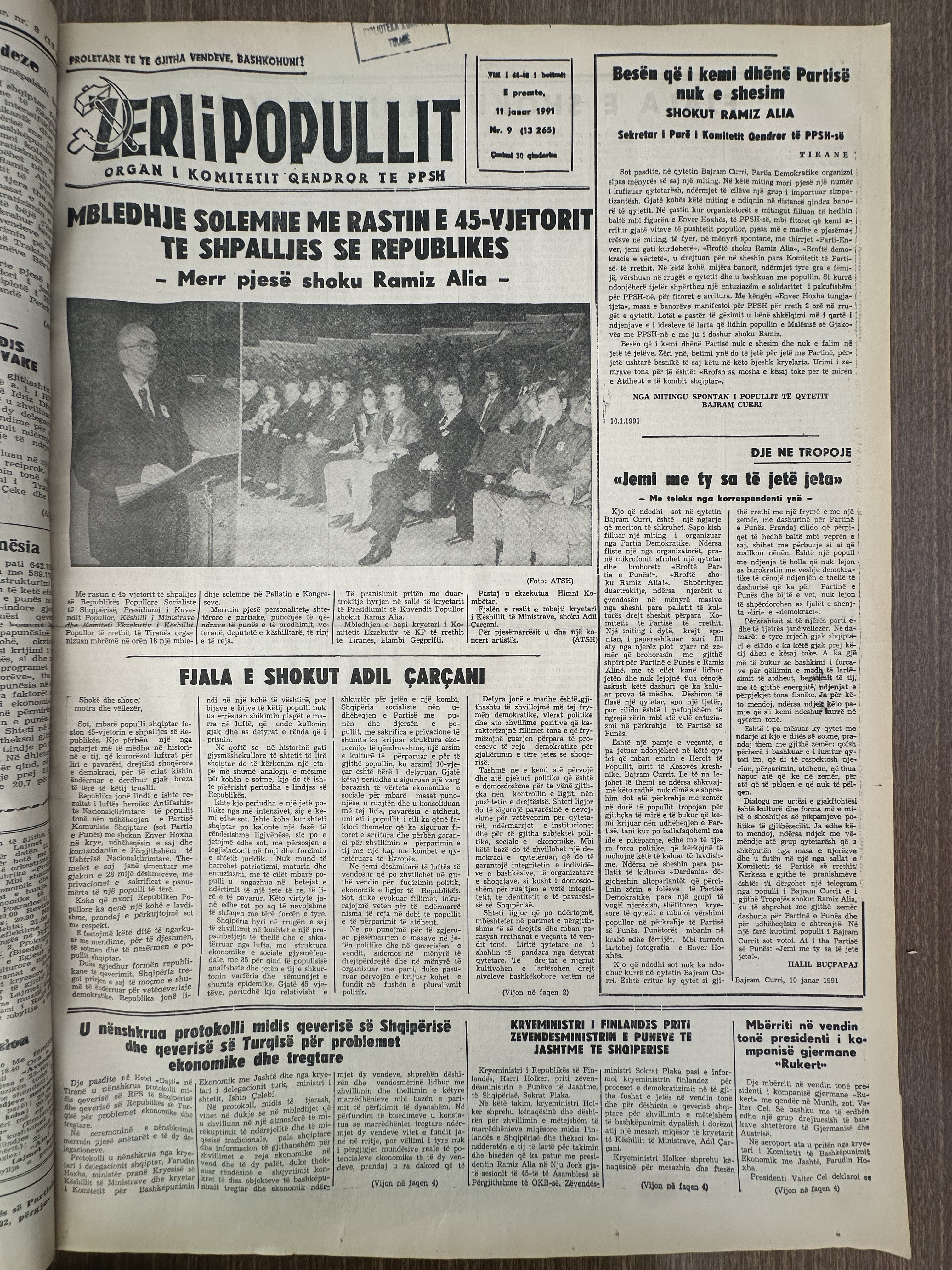 Zëri i Popullit 1991-01-11